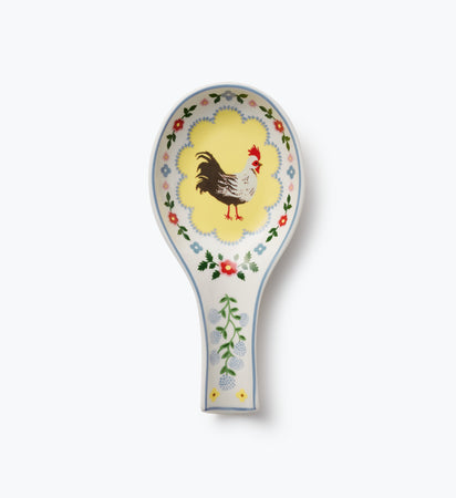 Rooster Porcelain Spoon Rest - Home Sweet Home