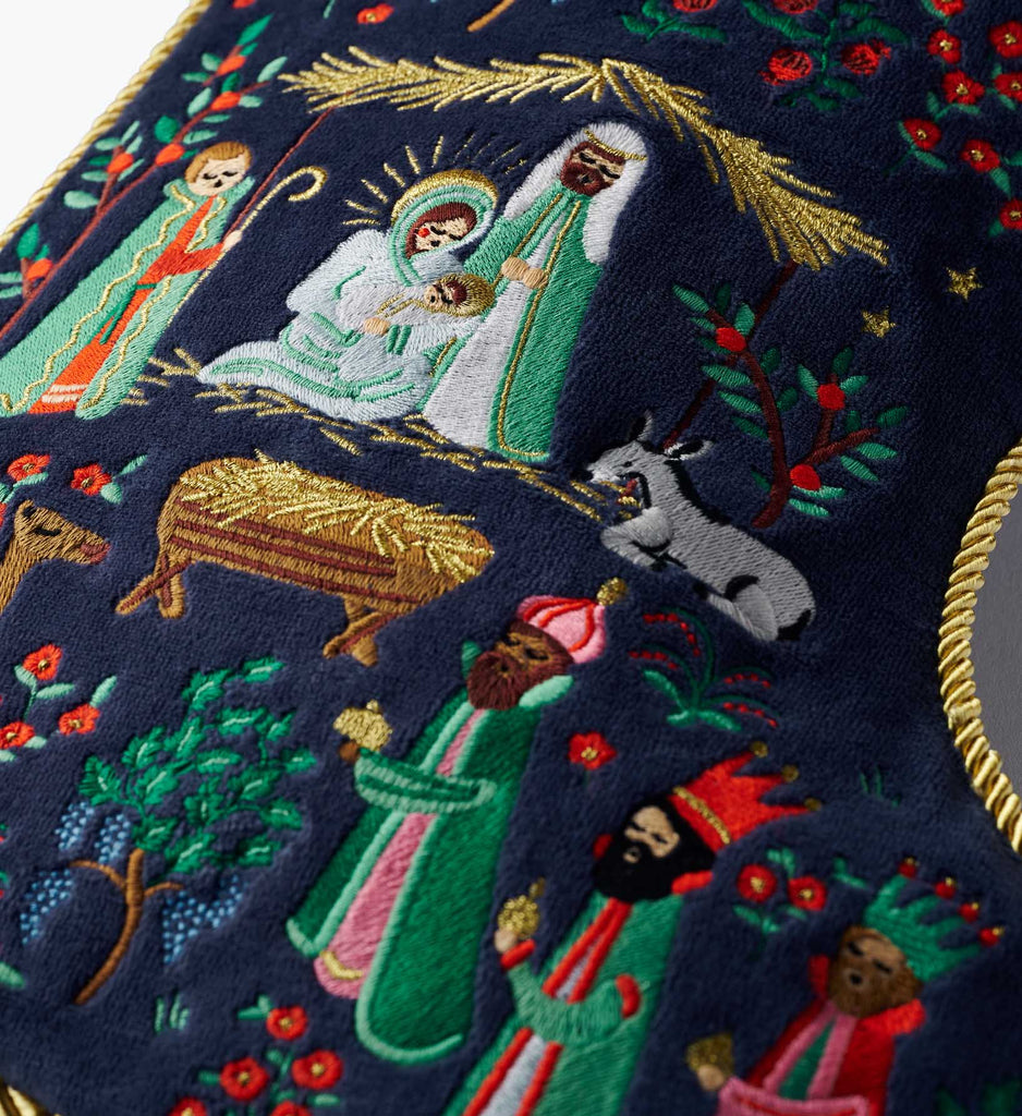 Embroidered Stocking - Nativity – Rifle Paper Co