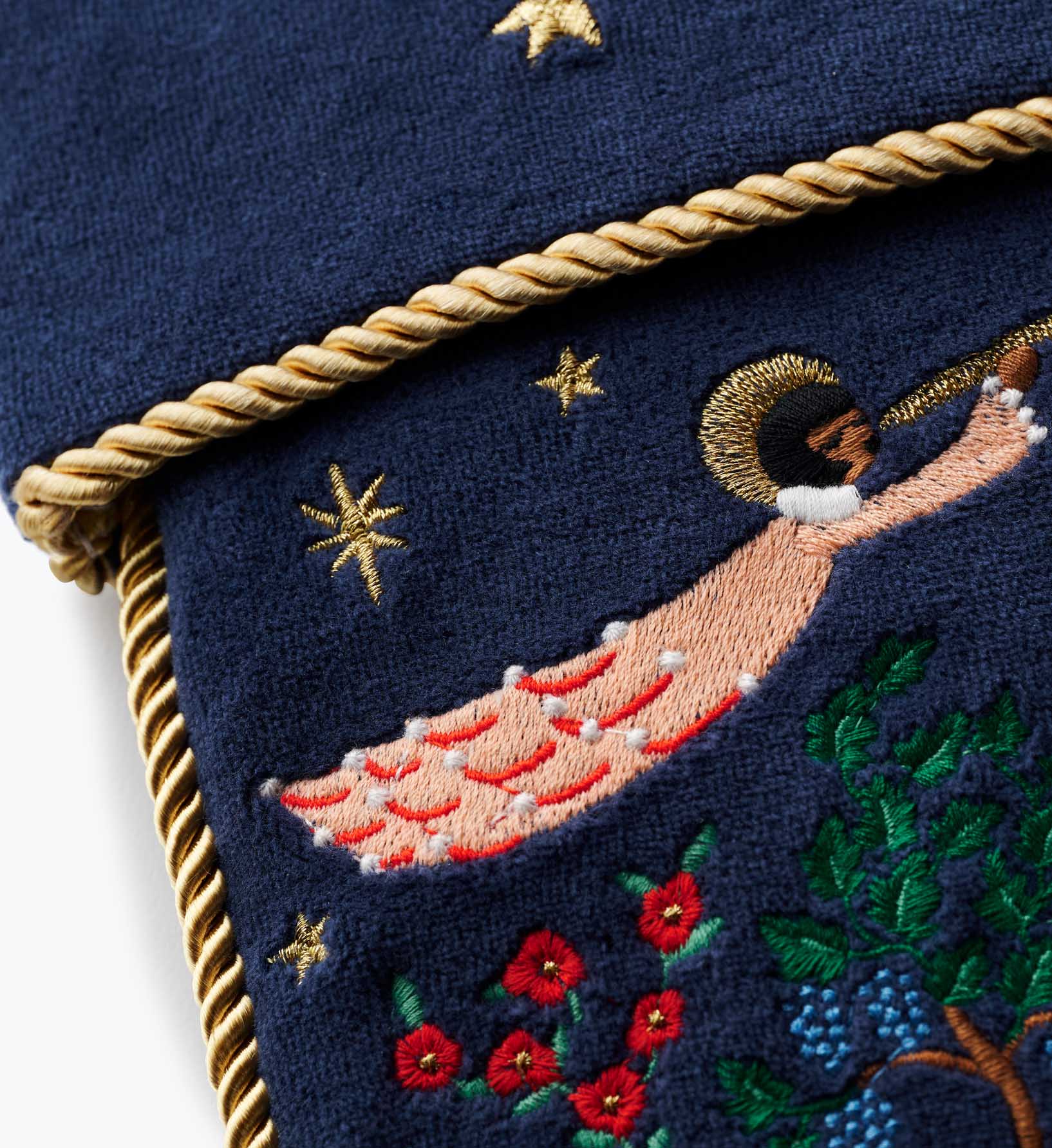 Embroidered Stocking - Nativity