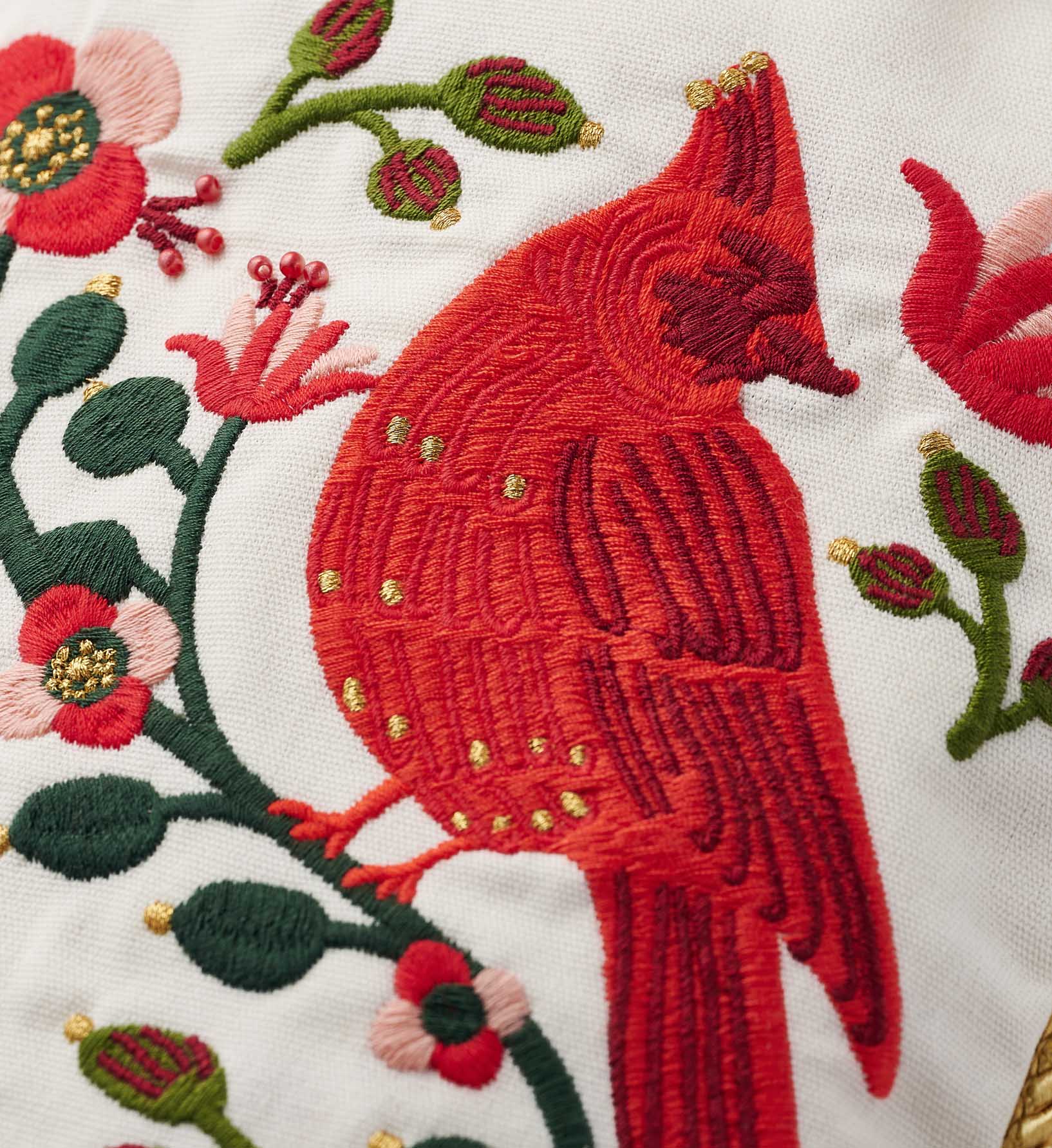 Embroidered Stocking - Cardinals