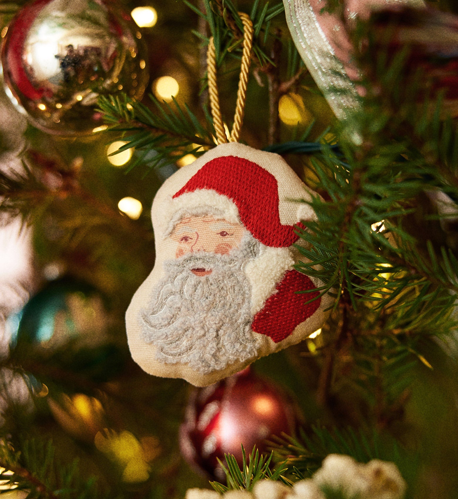 Embroidered Ornament - Santa