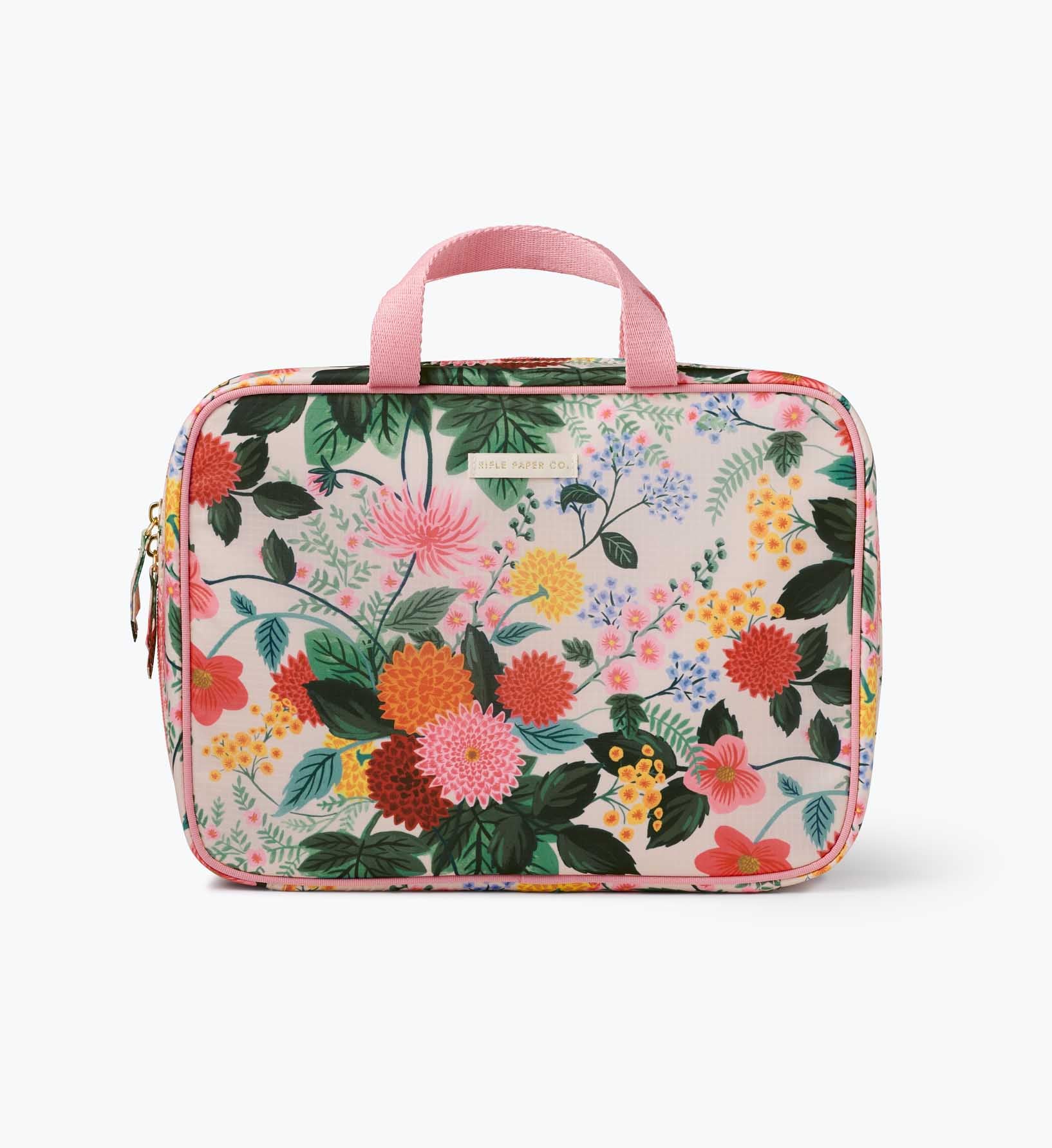 flower design travel toiletry bag Rifle Paper Co. Travel Cosmetic Case Dahlia