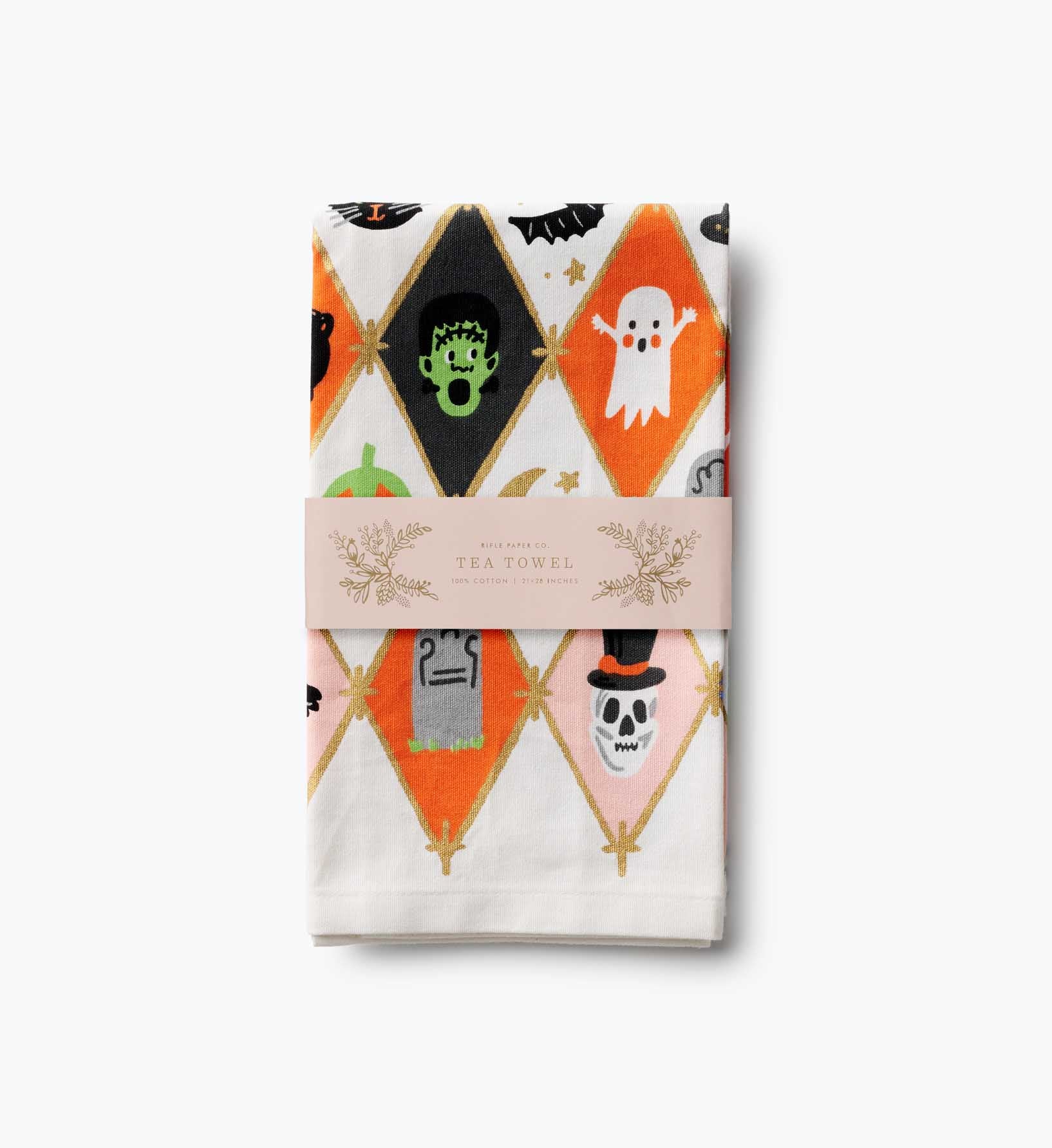 Tea Towel - Halloween Argyle