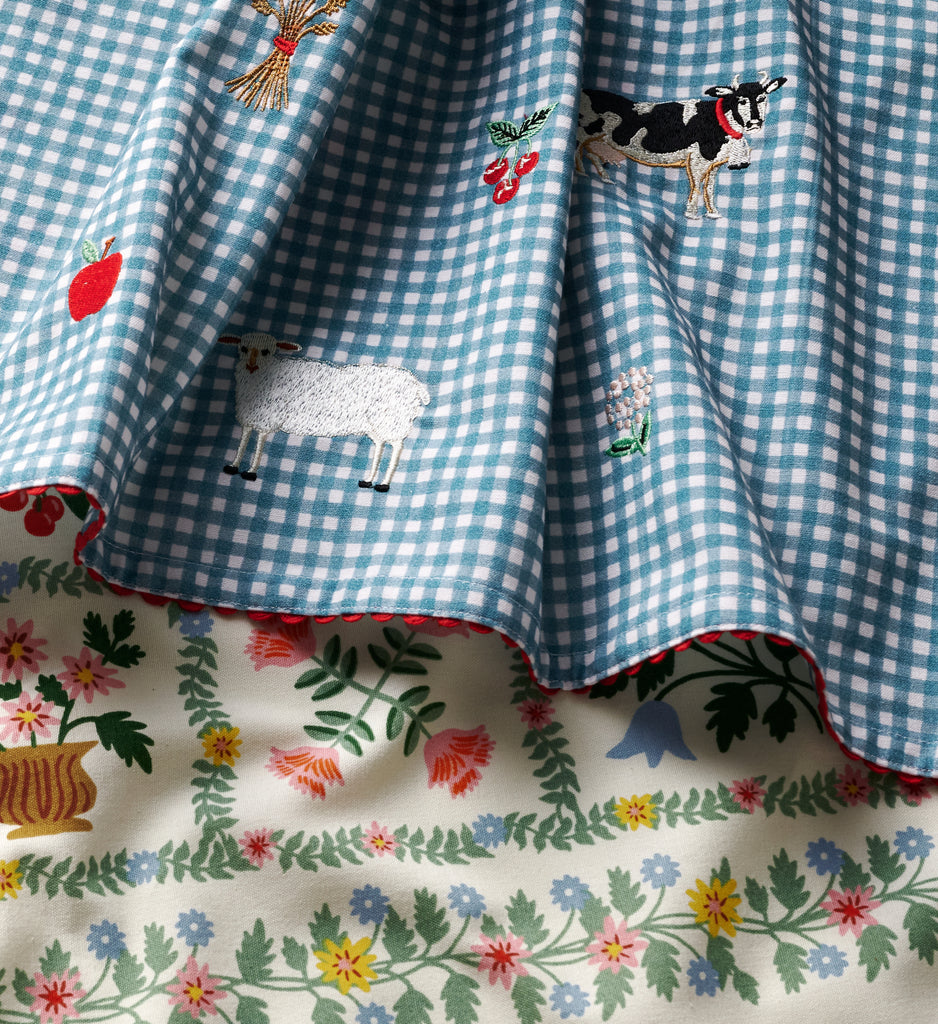 Helena Tea Towel with Rick Rack Trim | Rifle Paper Co.