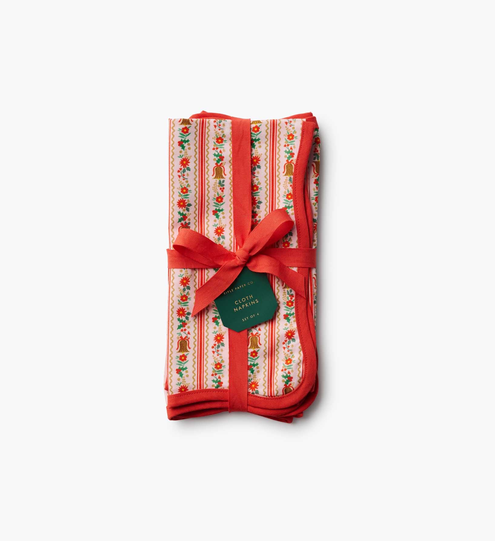Cotton Napkin Set - Holly Jolly