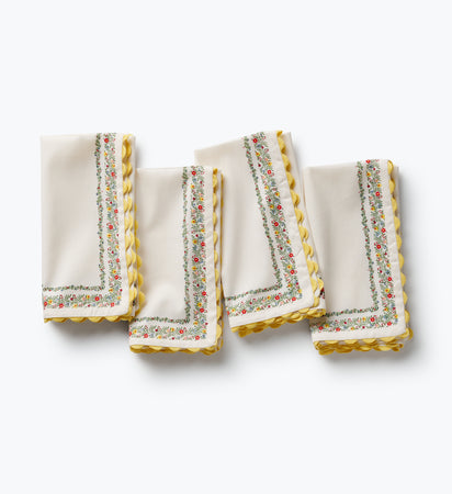 Cotton Napkin Set - Garden Study
