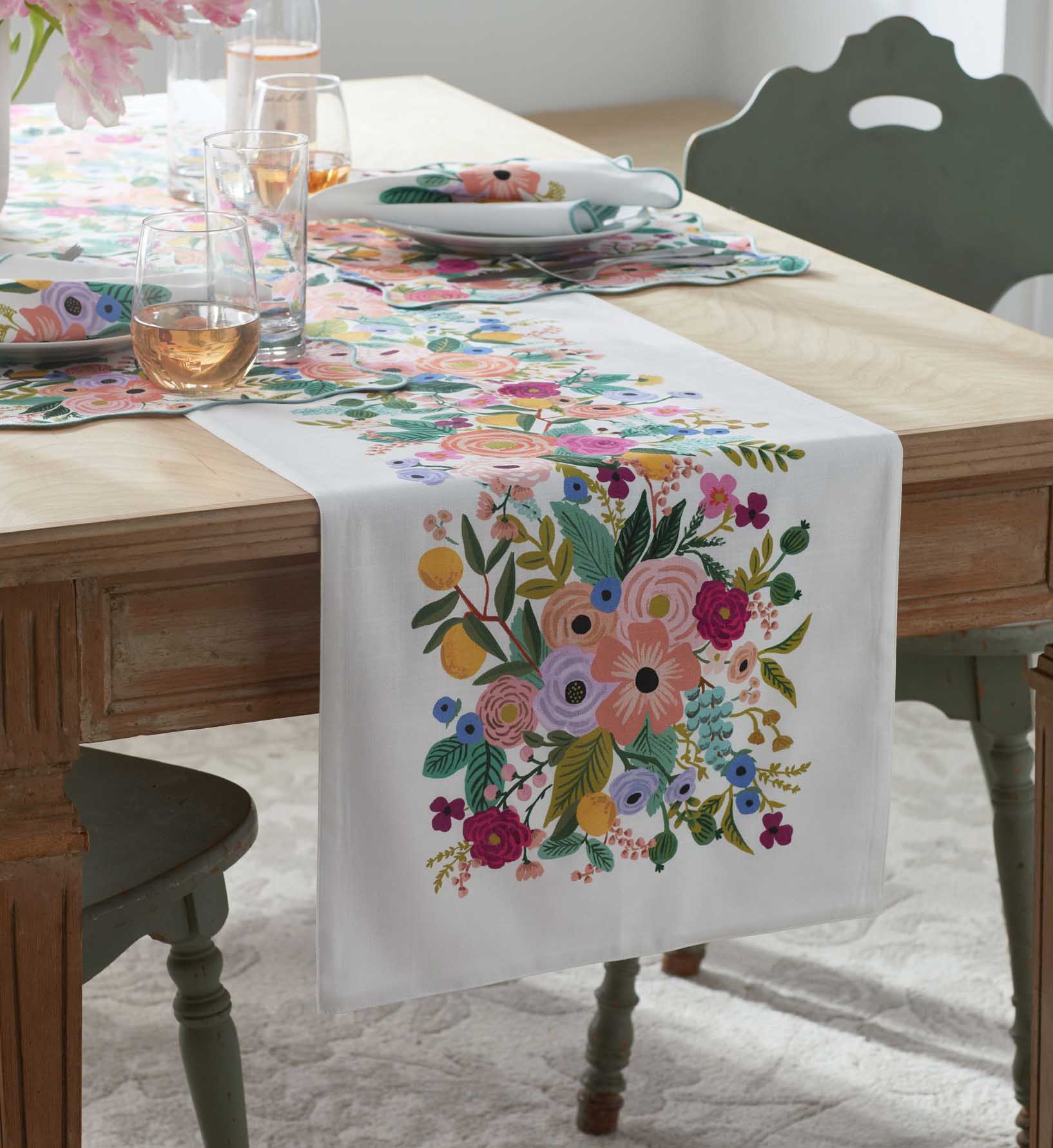 Cotton Table Runner - Garden Party