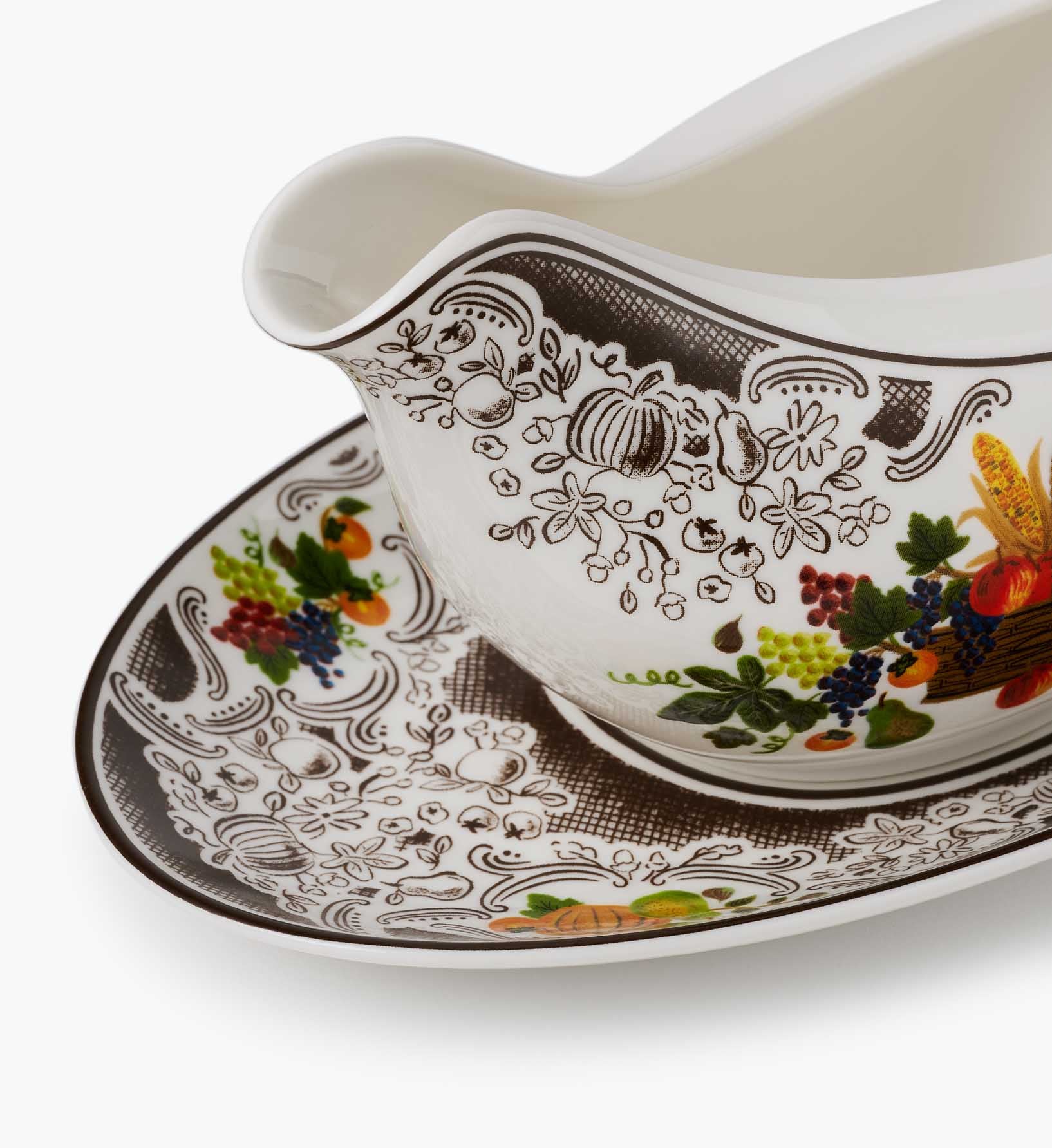 Porcelain Gravy Boat - Harvest