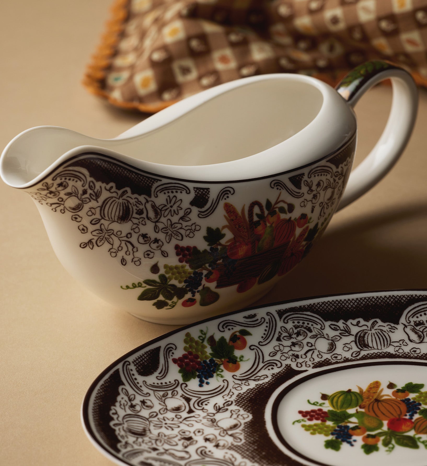 Porcelain Gravy Boat - Harvest