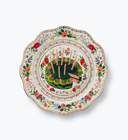 Celebration Plate - Floral Cake