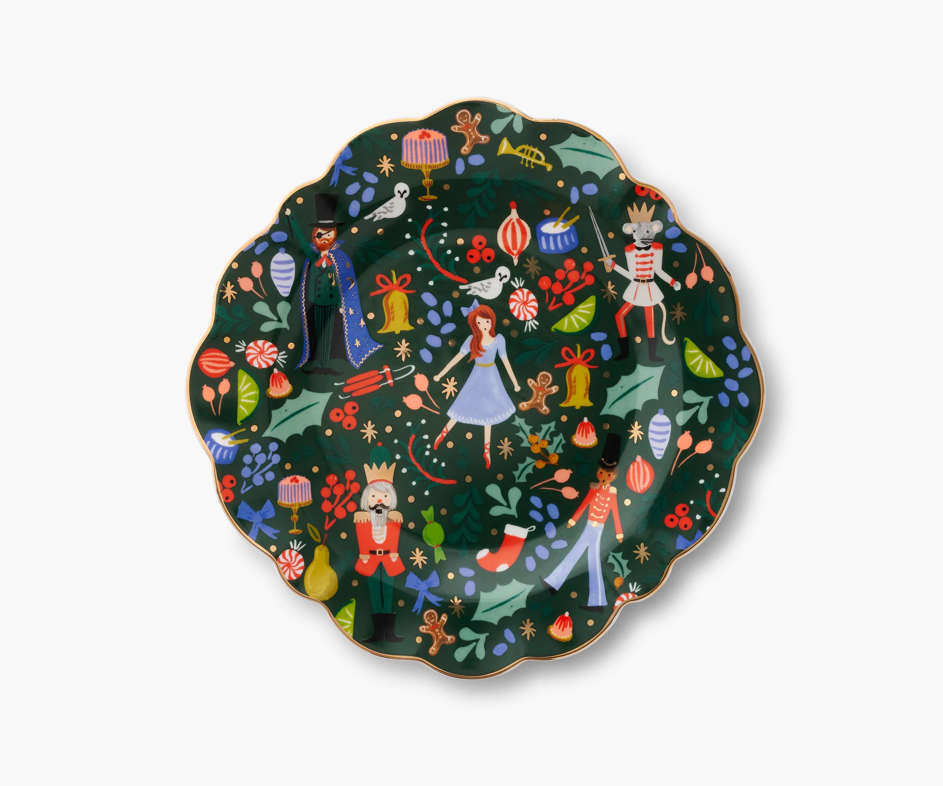 Porcelain Dessert Plate Set - Nutcracker