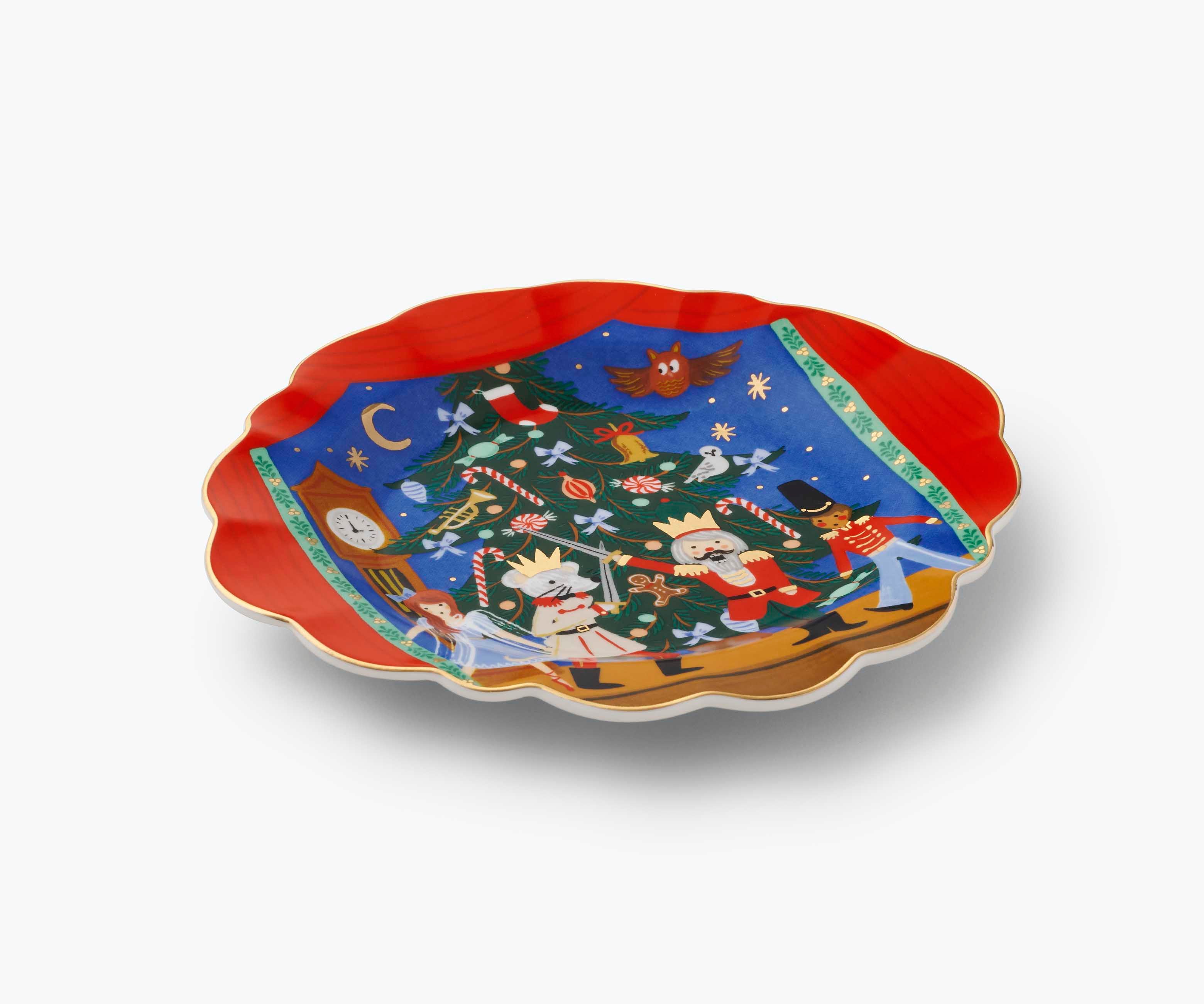 Porcelain Dessert Plate Set - Nutcracker