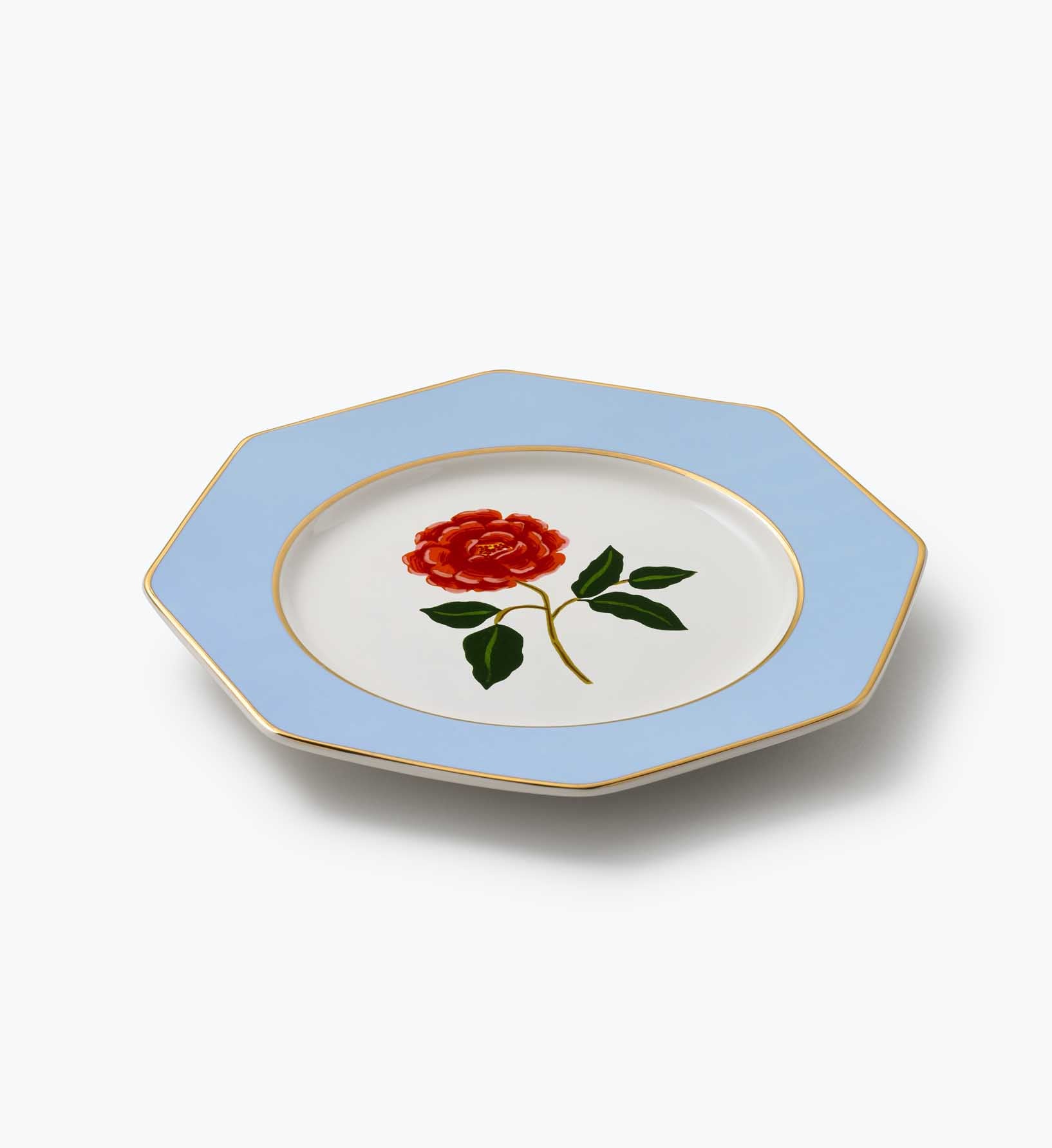 Porcelain Dessert Plate Set - Roses