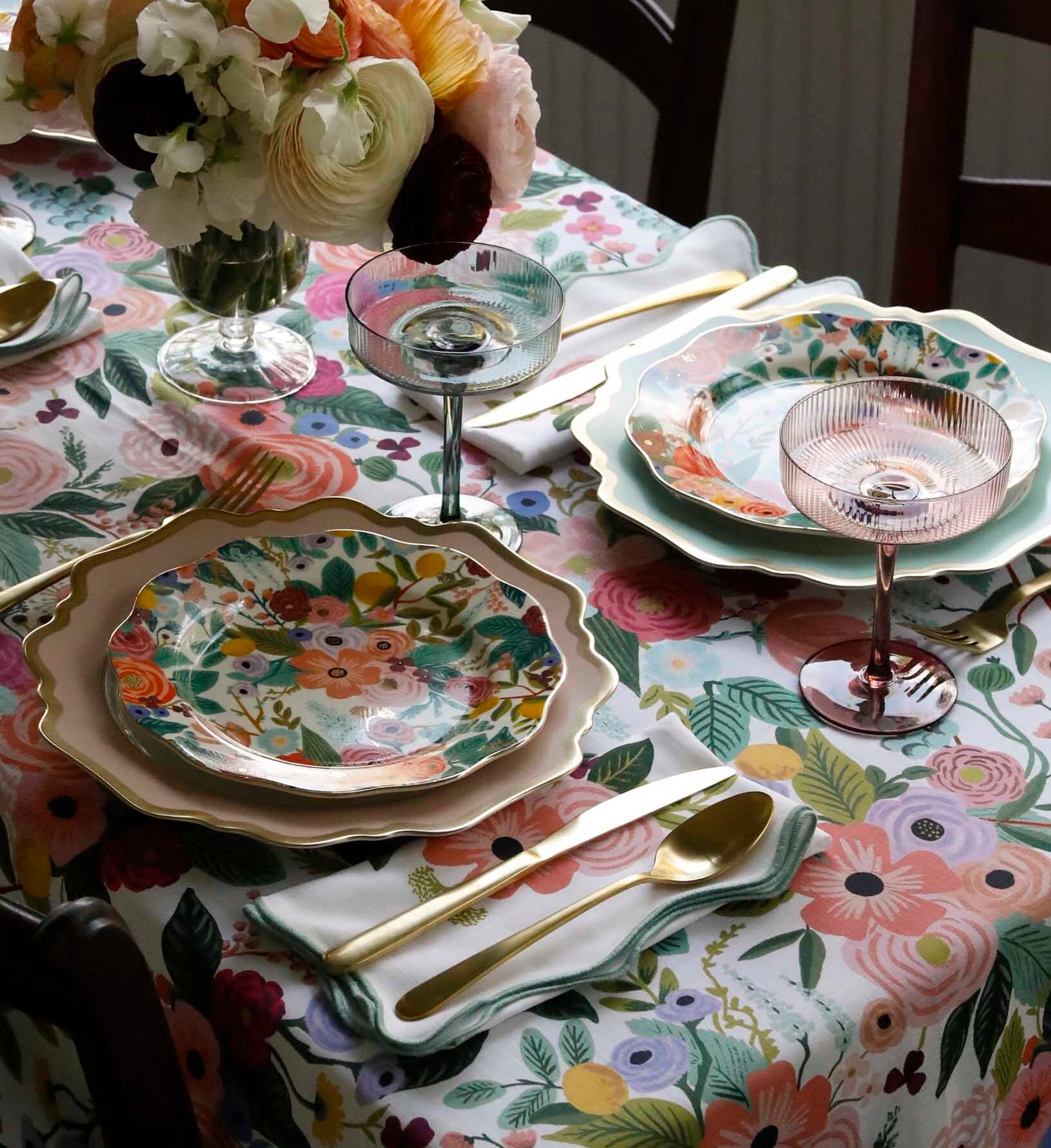 Porcelain Dessert Plate Set - Garden Party