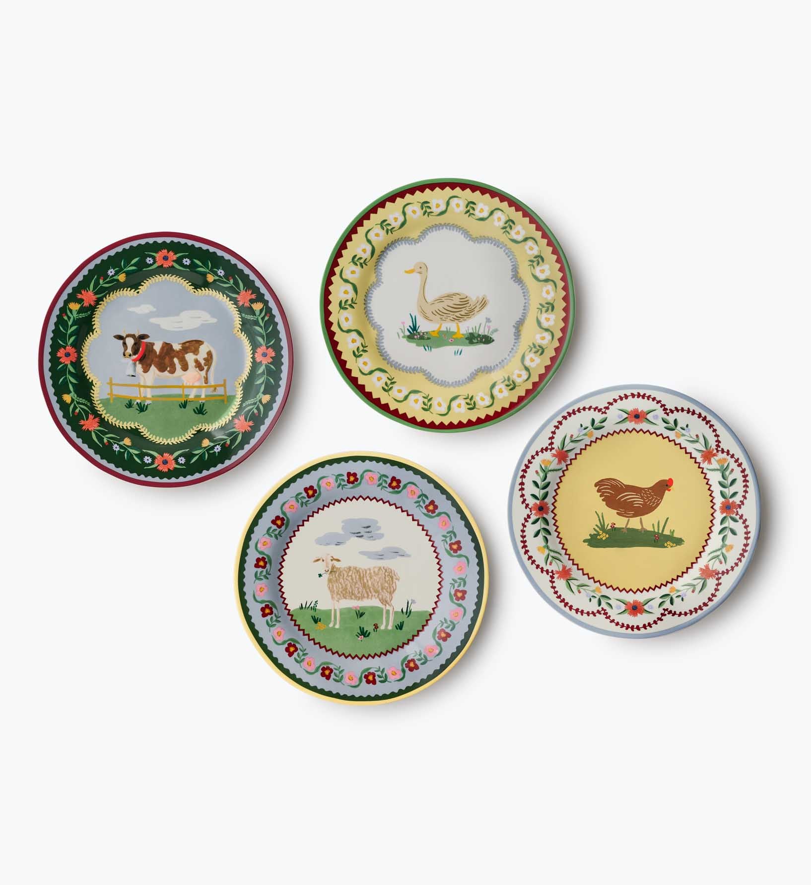 Porcelain Dessert Plate Set - Home Sweet Home