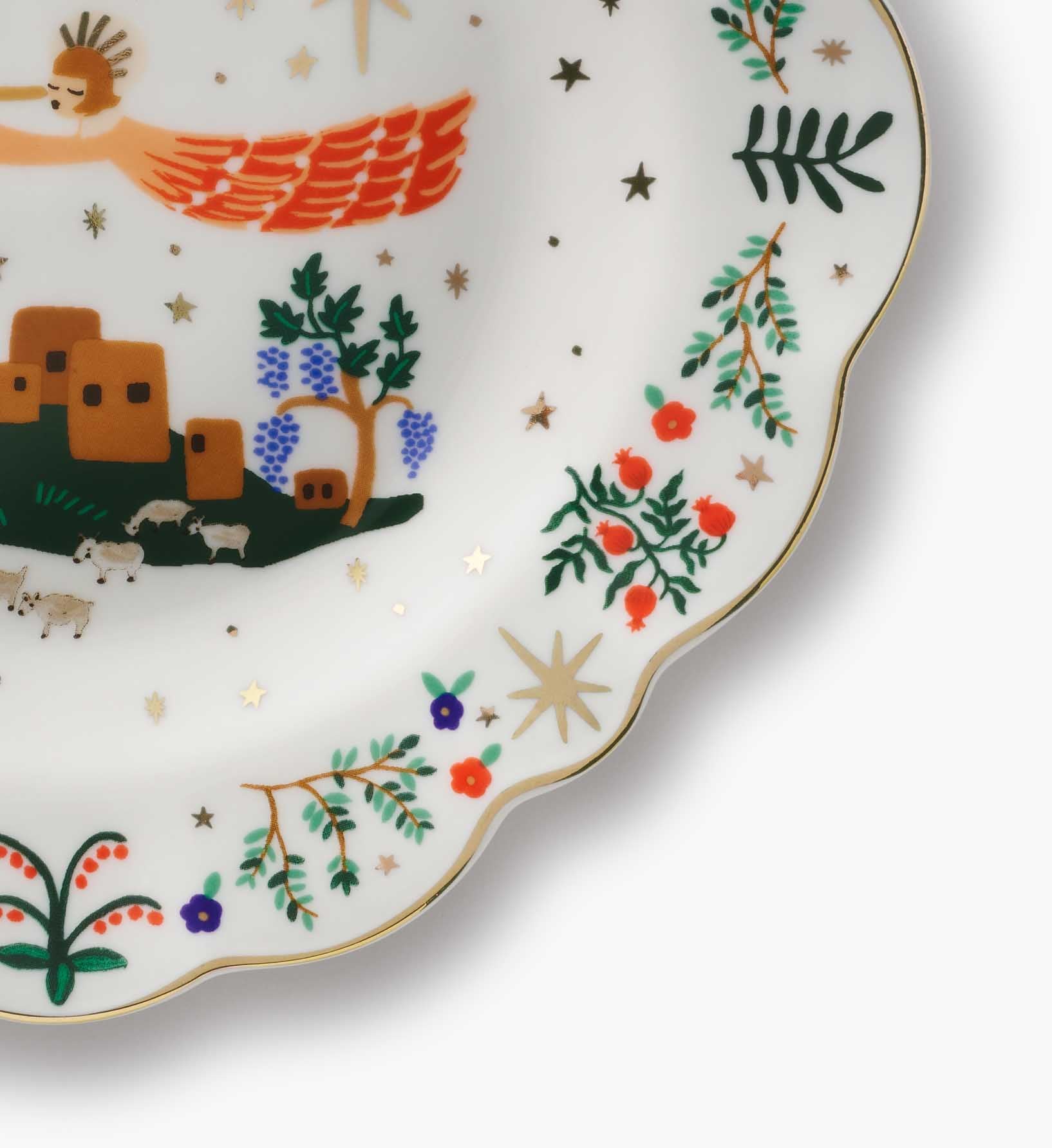 Porcelain Dessert Plate Set - Nativity