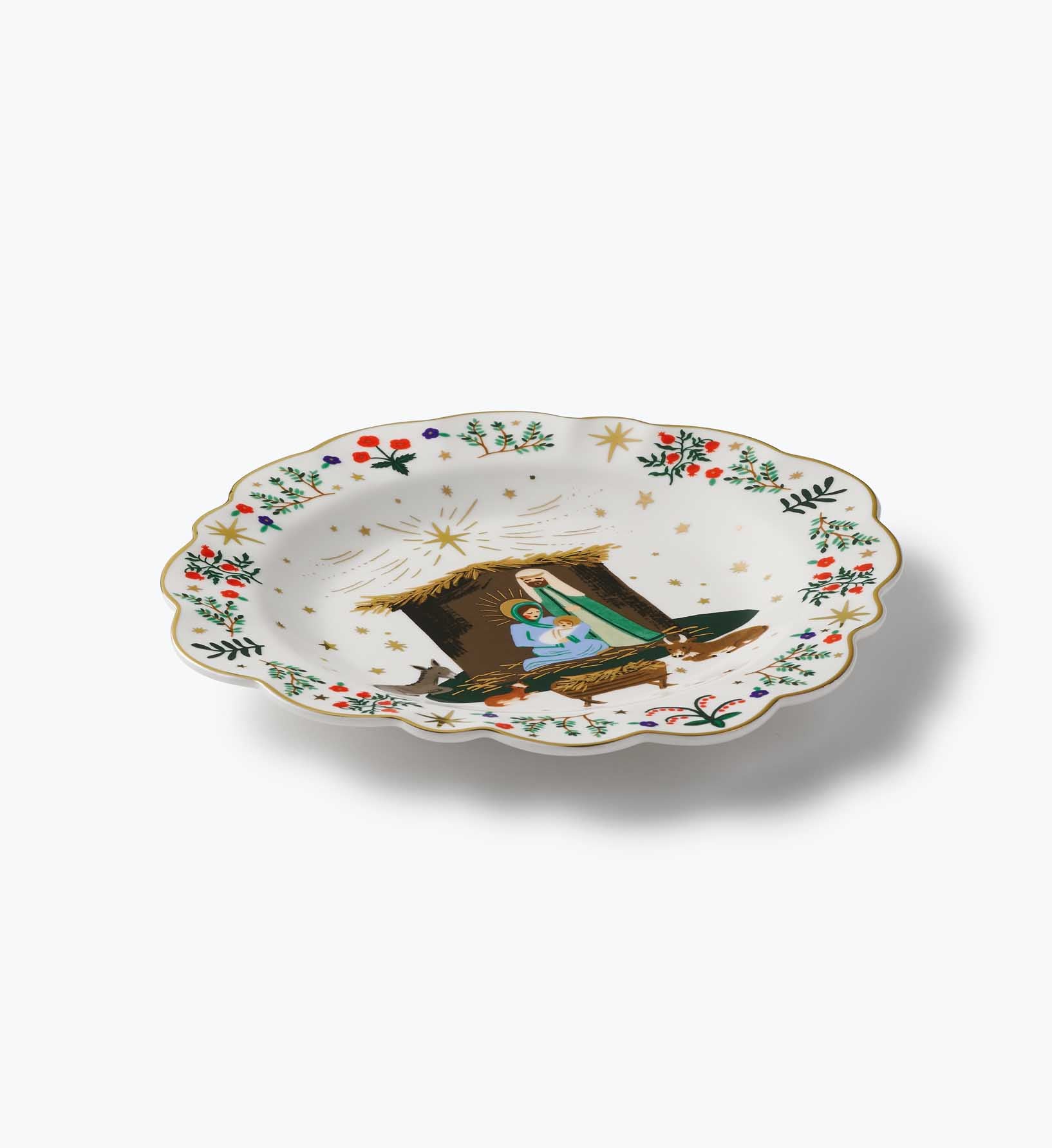 Porcelain Dessert Plate Set - Nativity