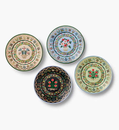 Porcelain Dessert Plate Set - Home Sweet Home