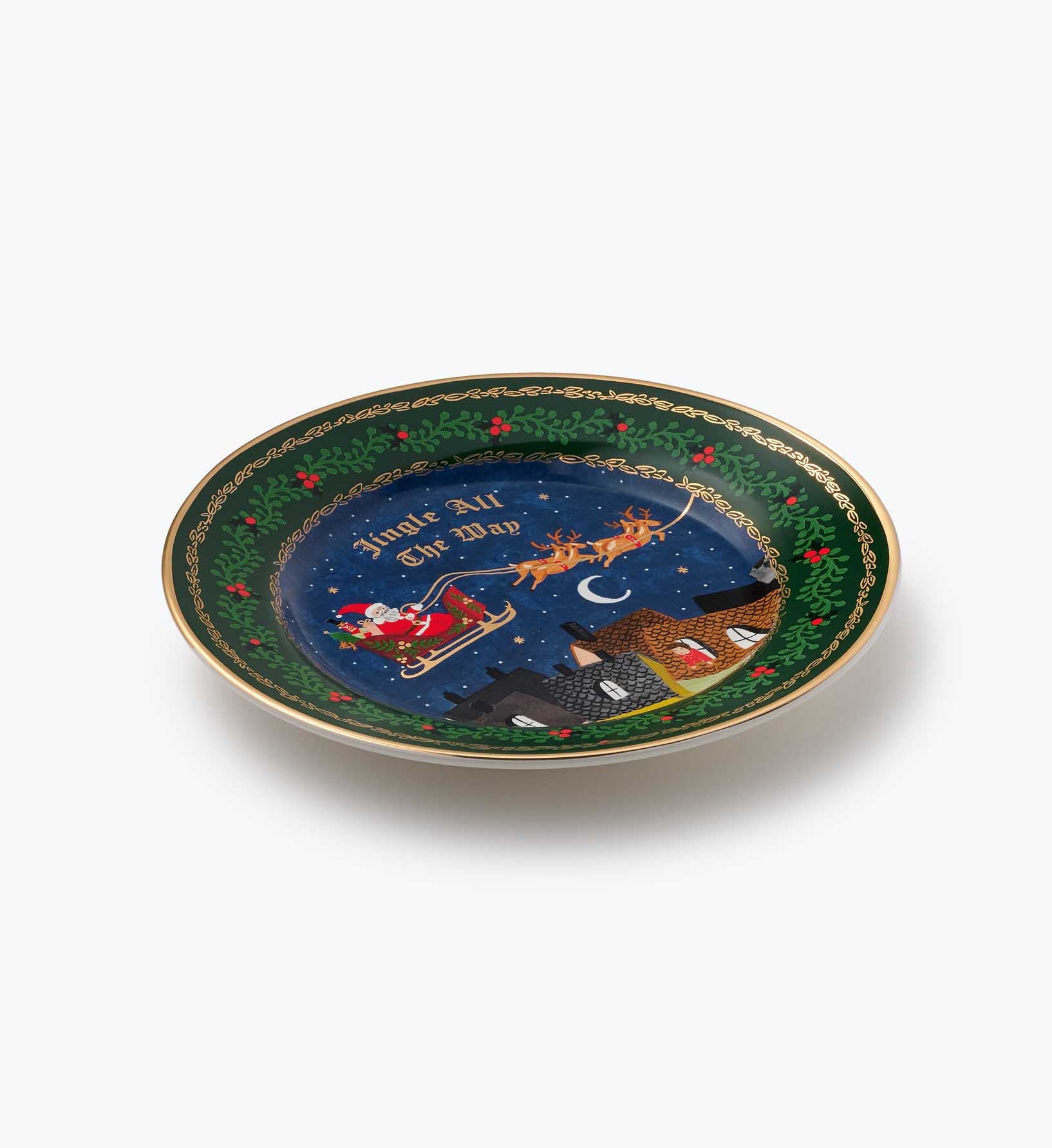 Porcelain Dessert Plate Set - Christmas Carols