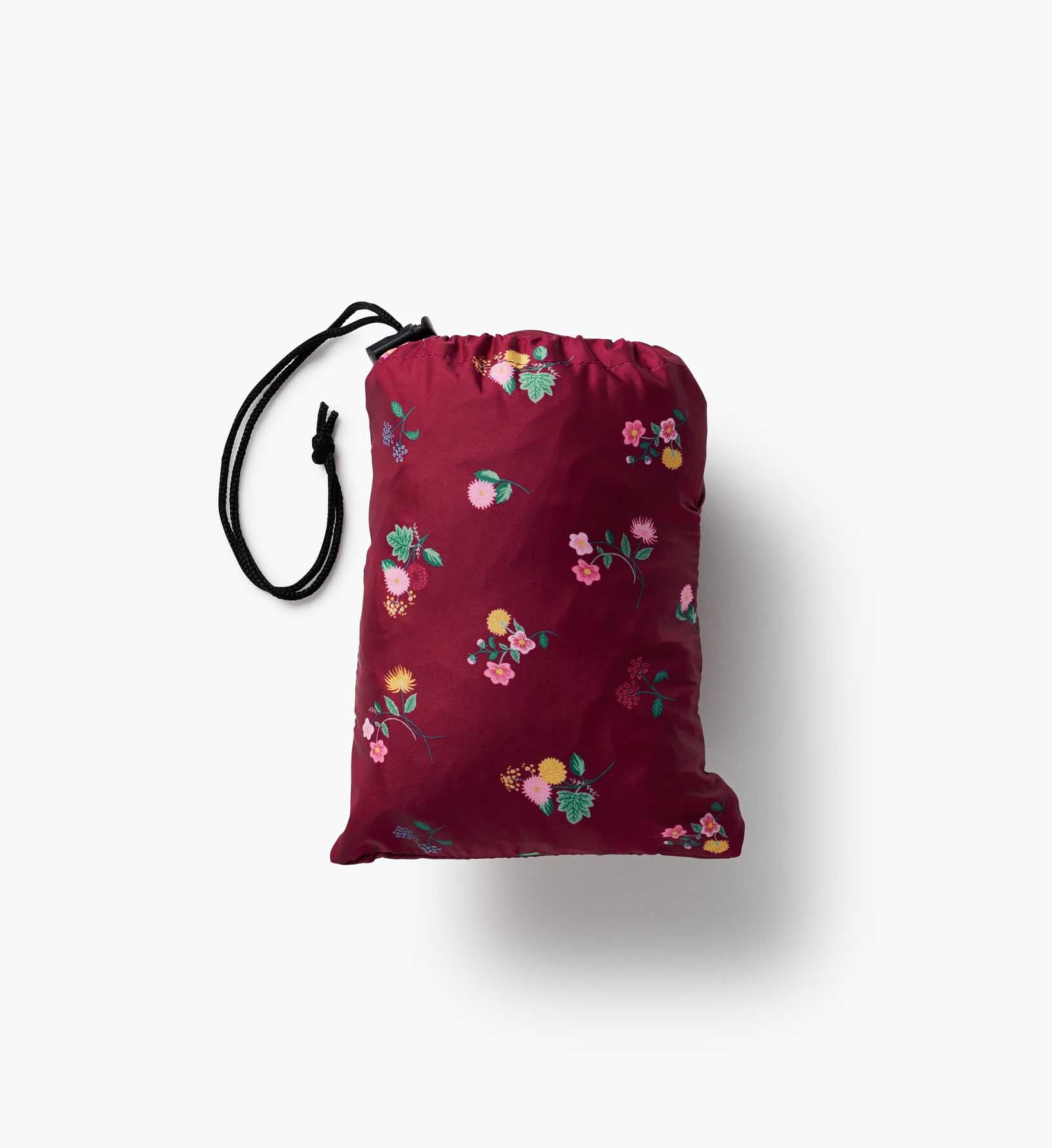 Packable Rain Poncho - Ditsy Dahlia
