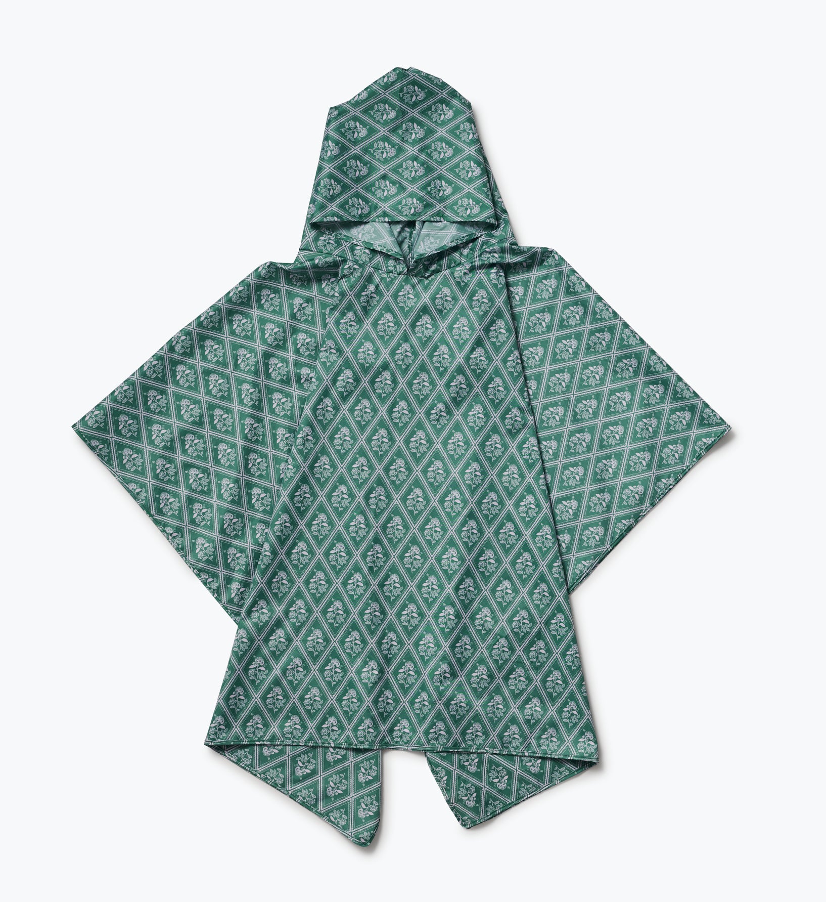 Packable Rain Poncho - Rose Study