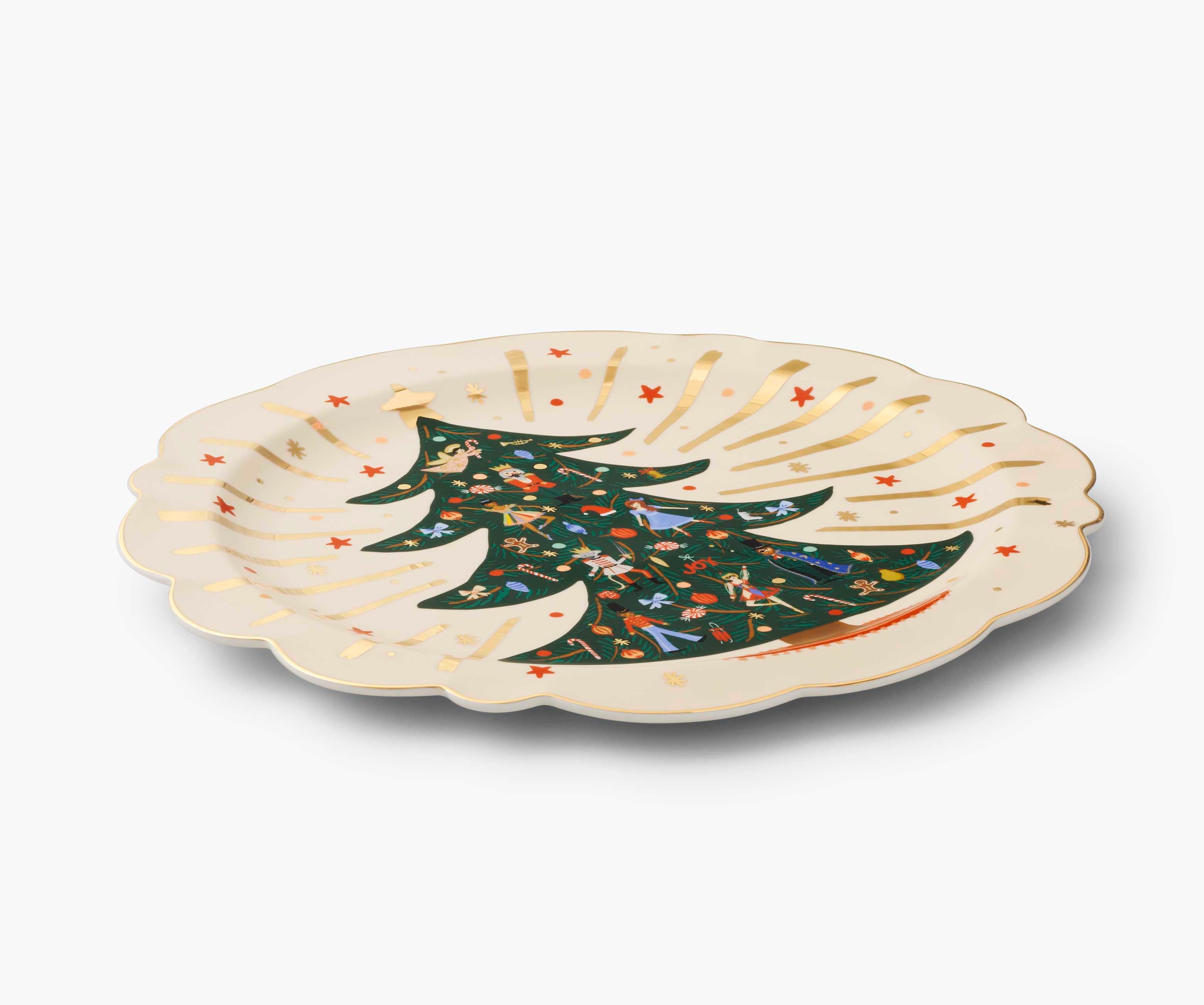 Round Porcelain Serving Platter - Nutcracker