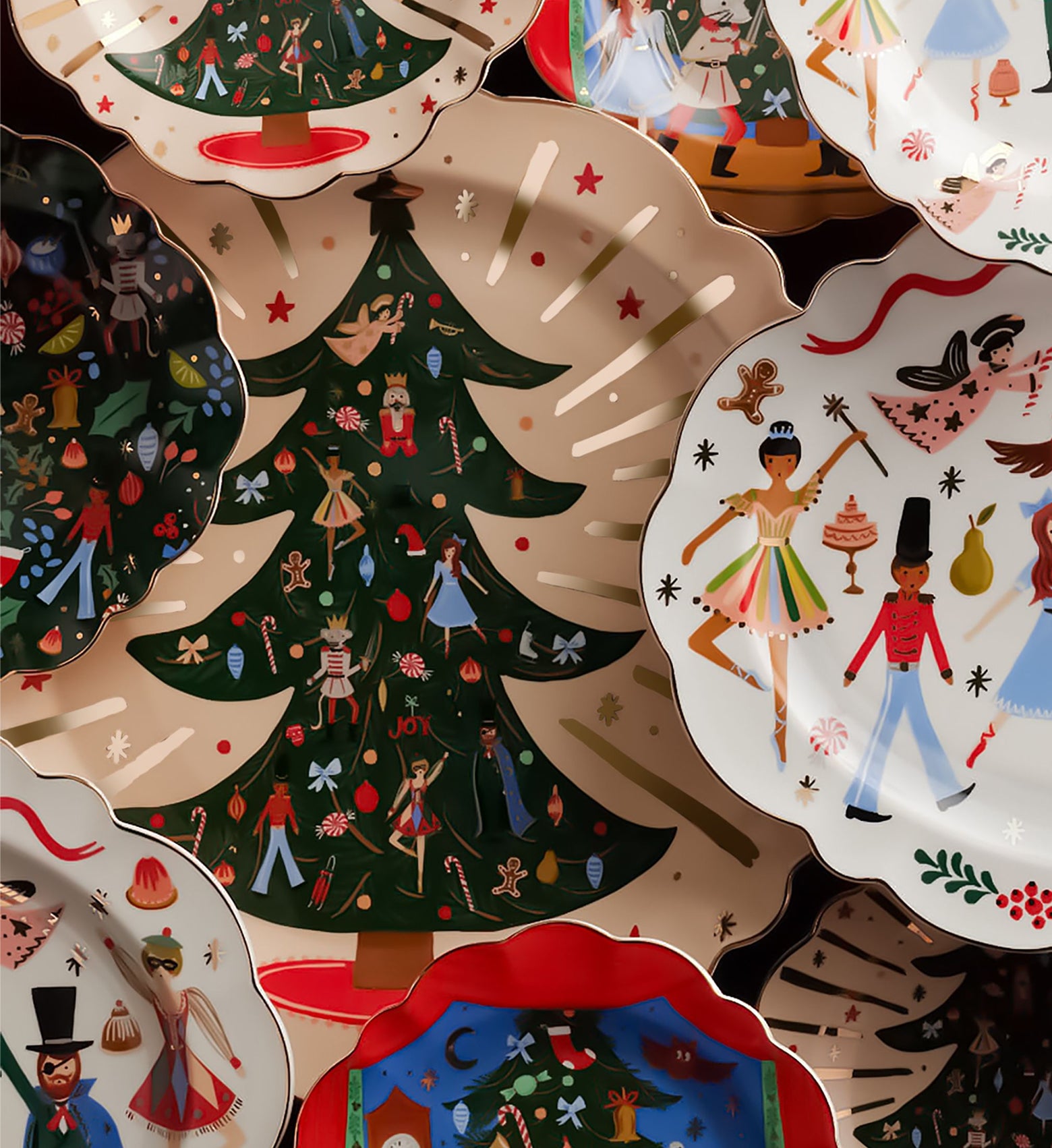 Round Porcelain Serving Platter - Nutcracker
