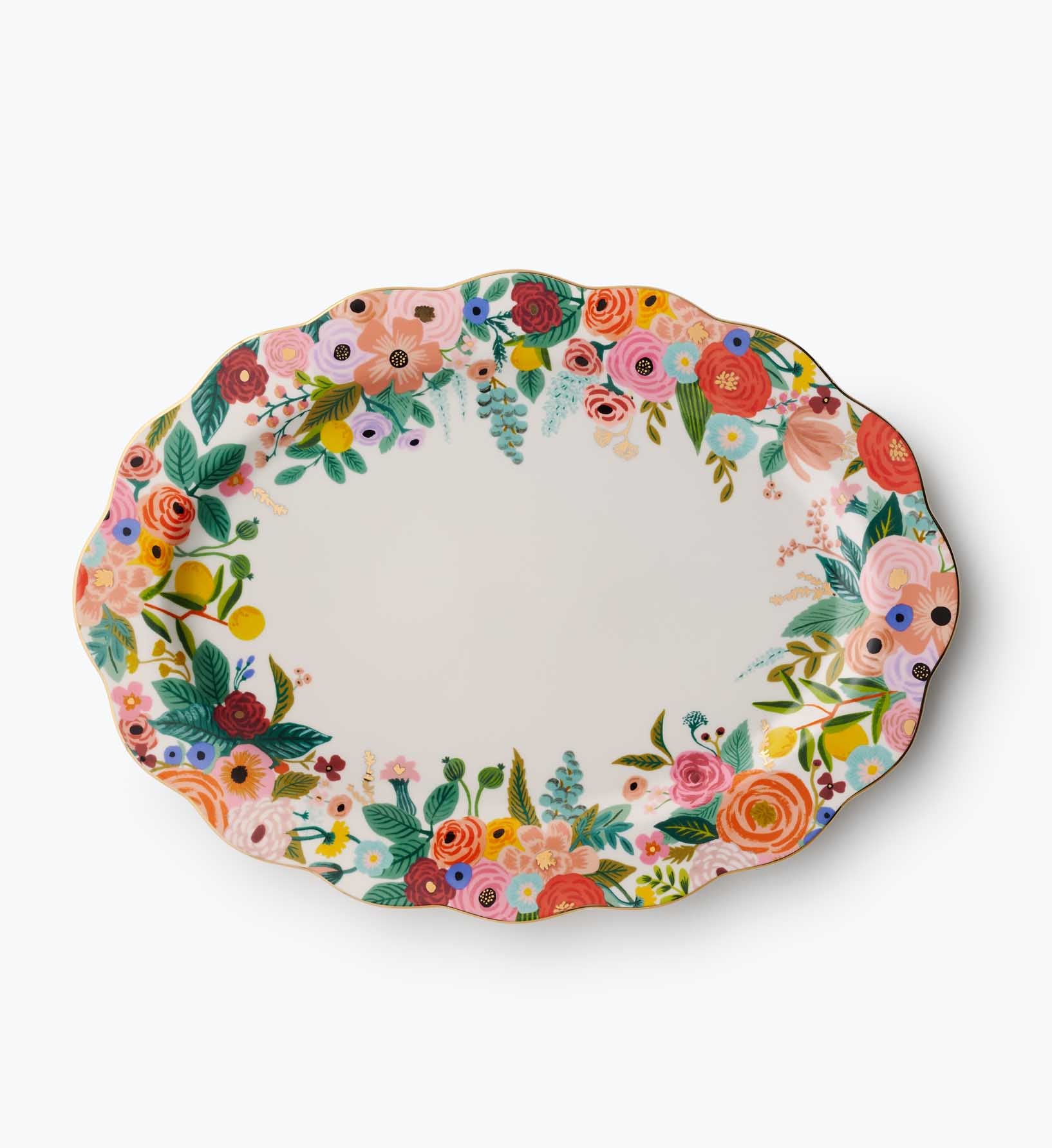 Garden Party - Large Porcelain Serving Platter