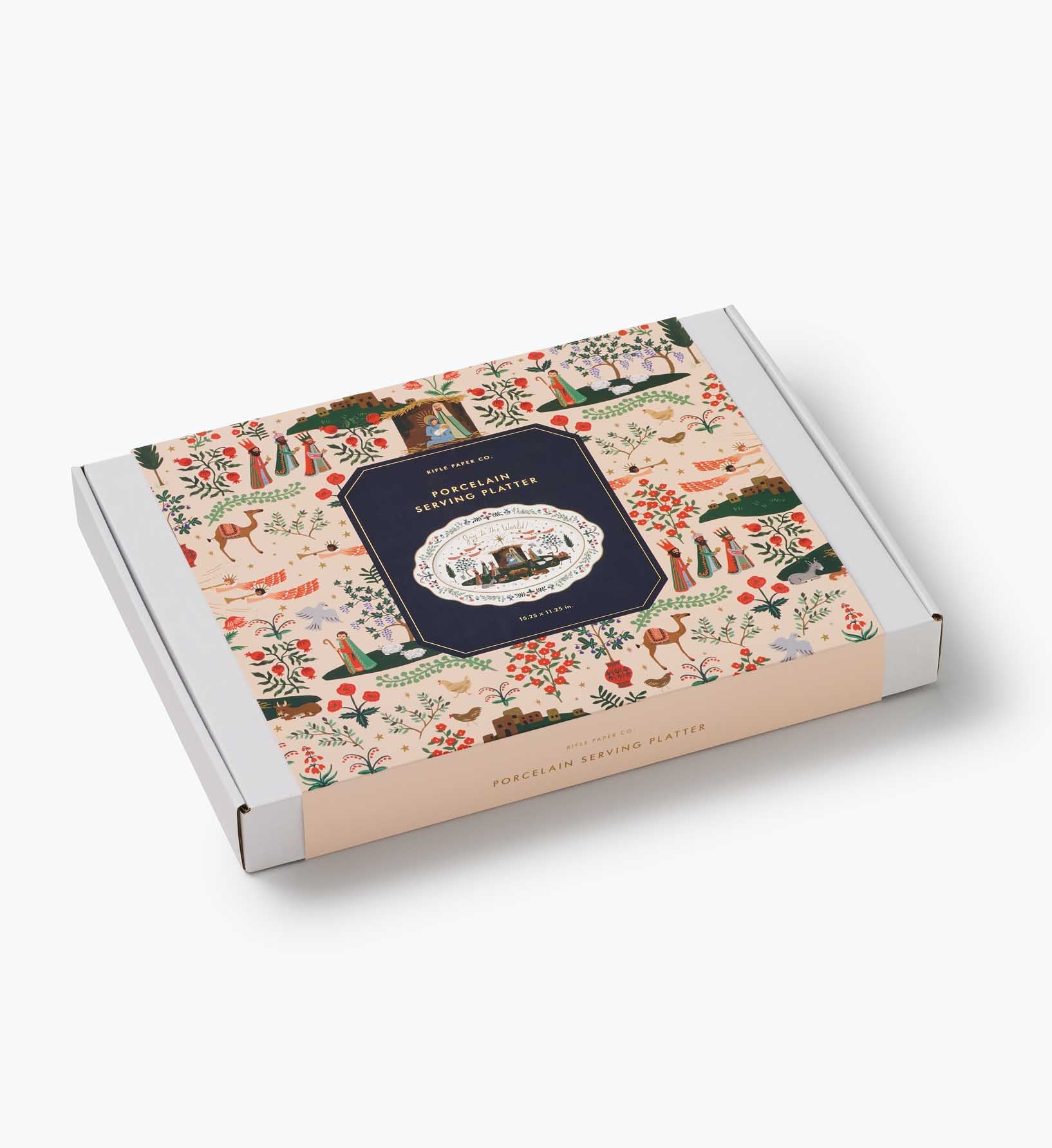 Large Porcelain Serving Platter - Nativity
