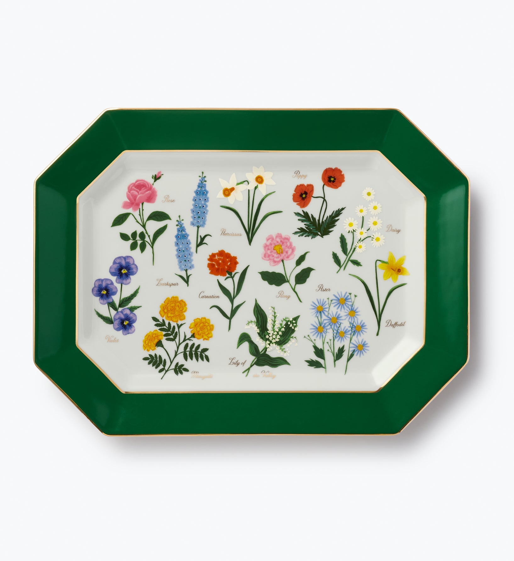 Large Porcelain Serving Platter - Garden Study