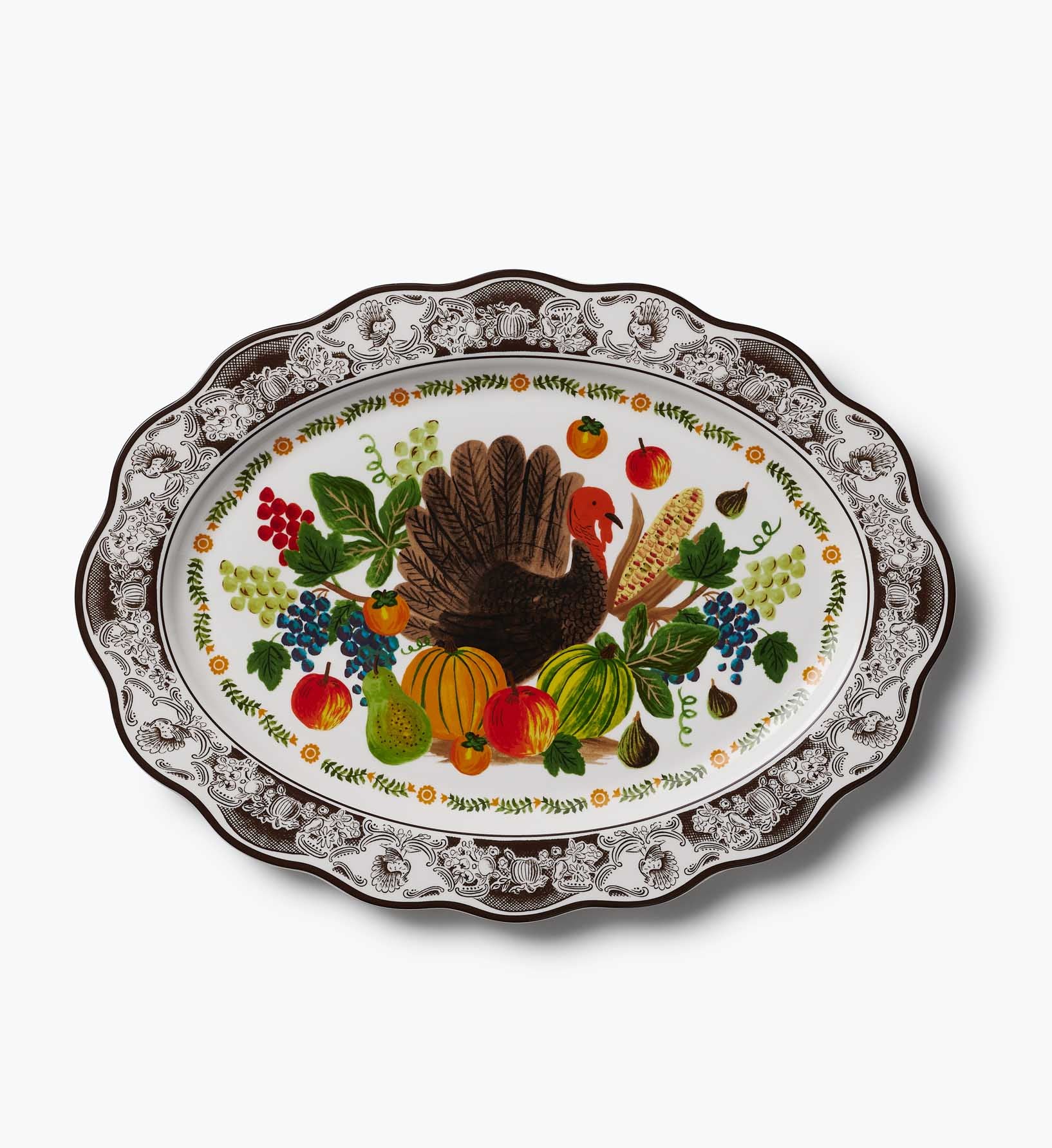 Large Porcelain Serving Platter - Harvest