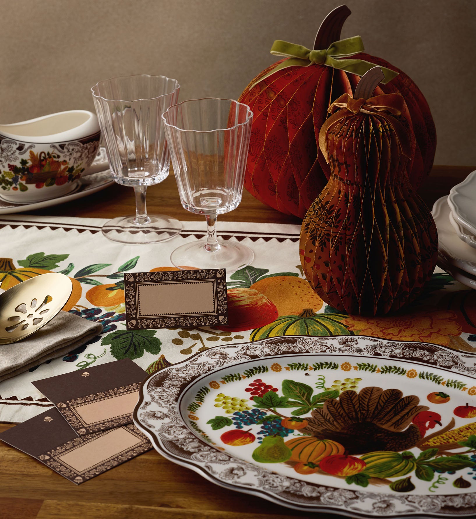 Large Porcelain Serving Platter - Harvest