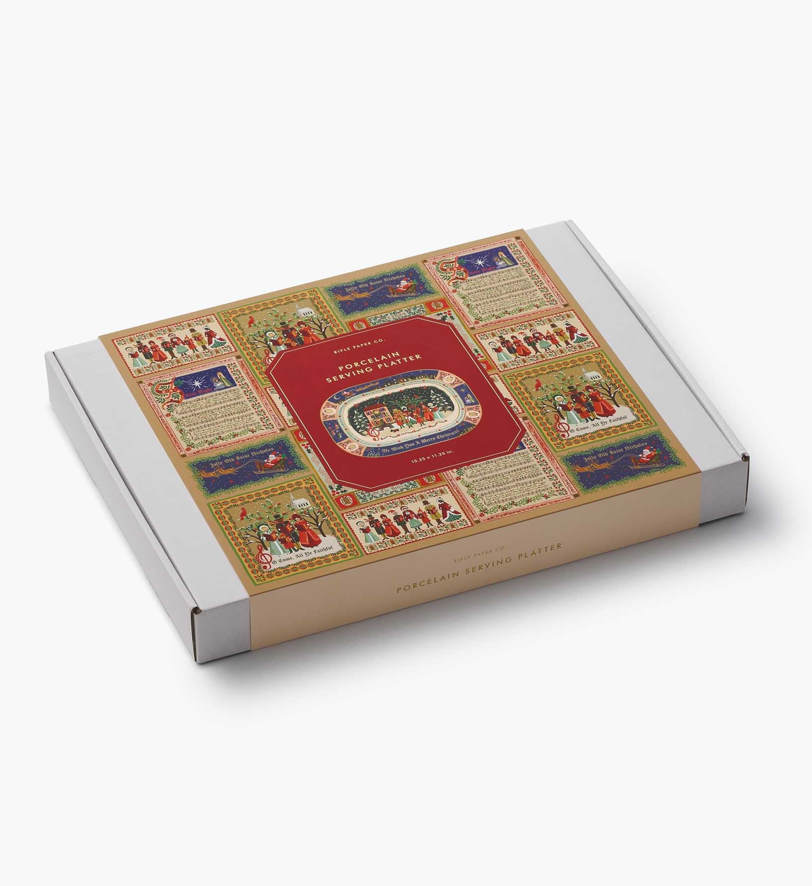 Large Porcelain Serving Platter - Christmas Carols