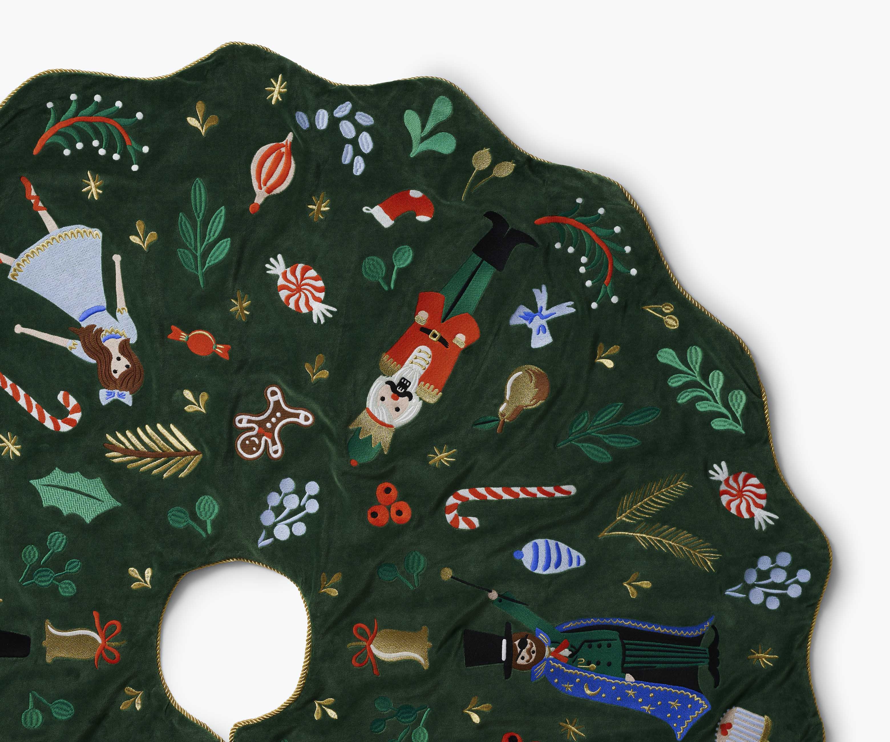 Embroidered Tree Skirt - Nutcracker
