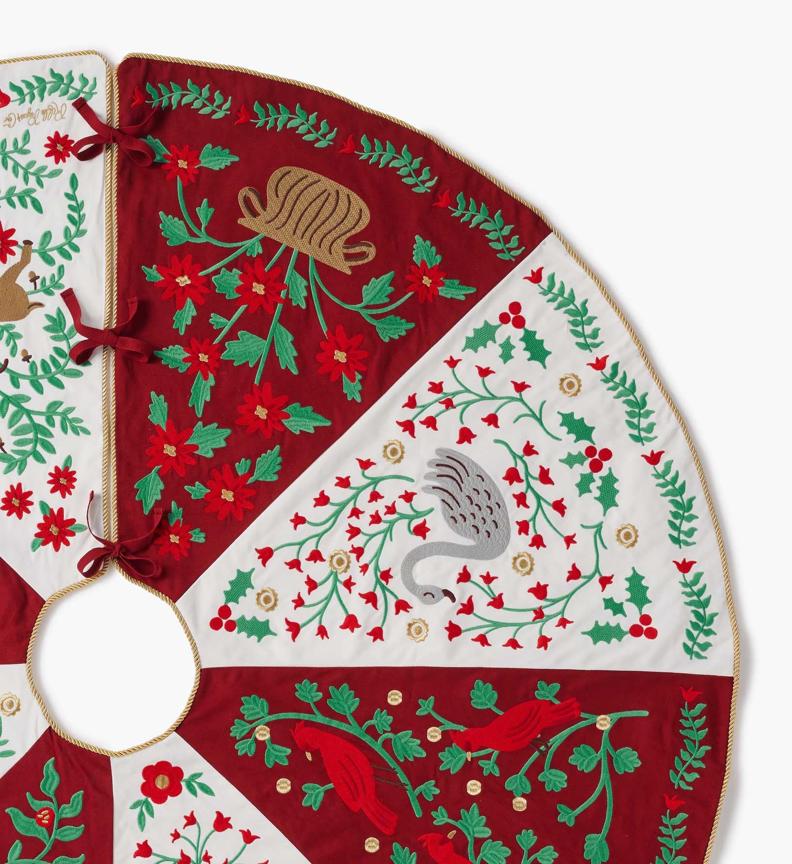 Embroidered Tree Skirt - Christmastide