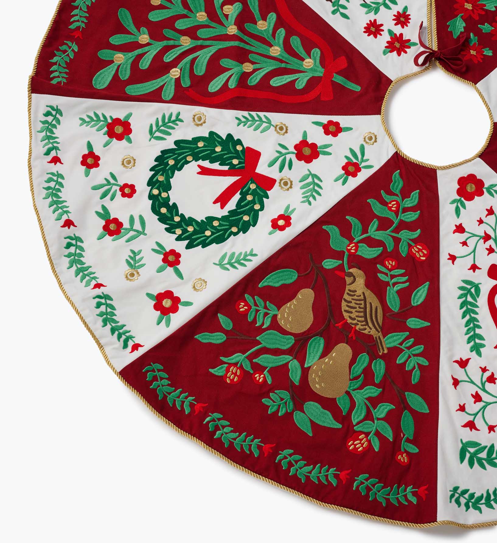 Embroidered Tree Skirt - Christmastide