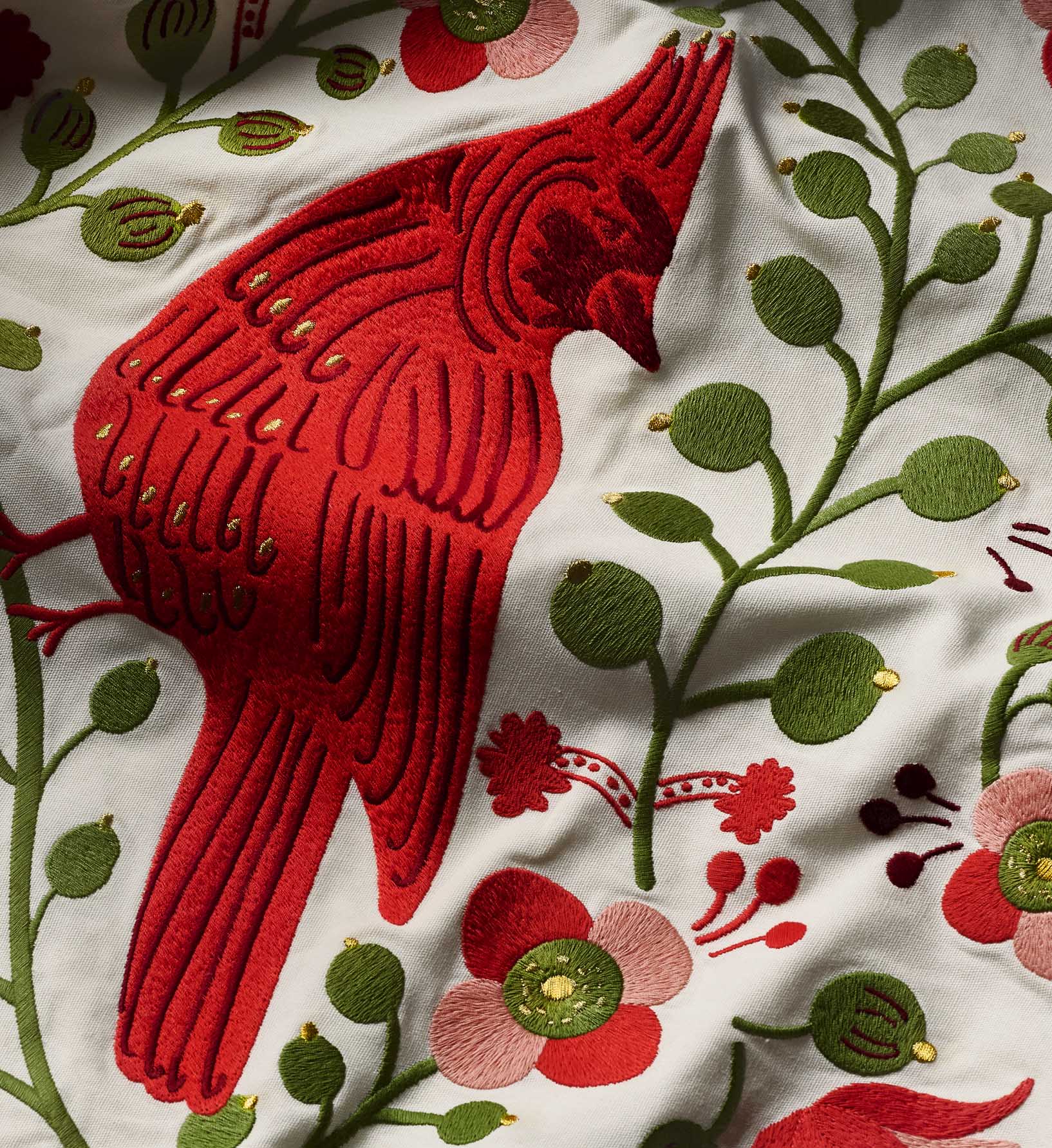 Embroidered Tree Skirt - Cardinals