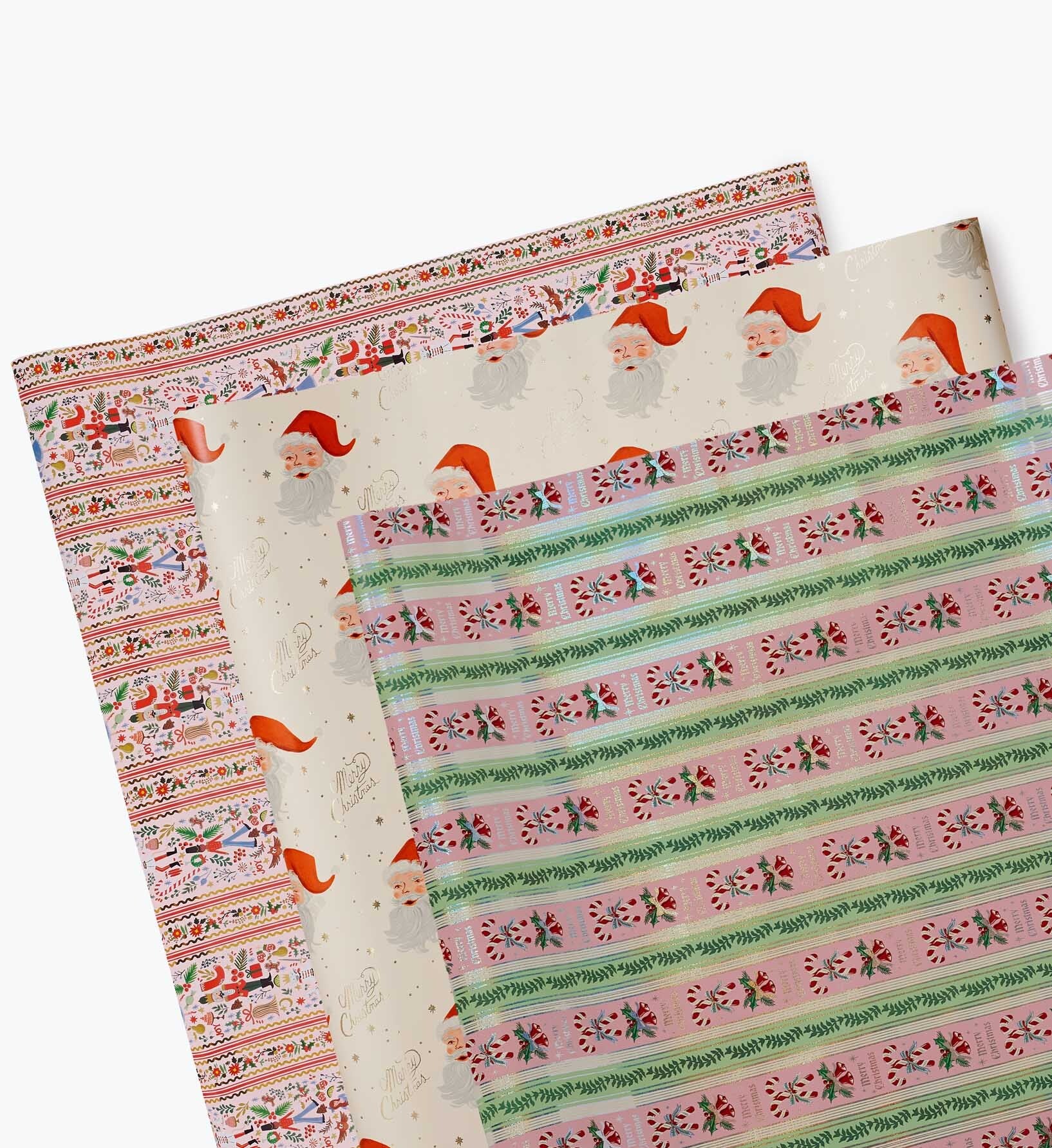 Vintage Cheer Set of 3 Wrapping Rolls