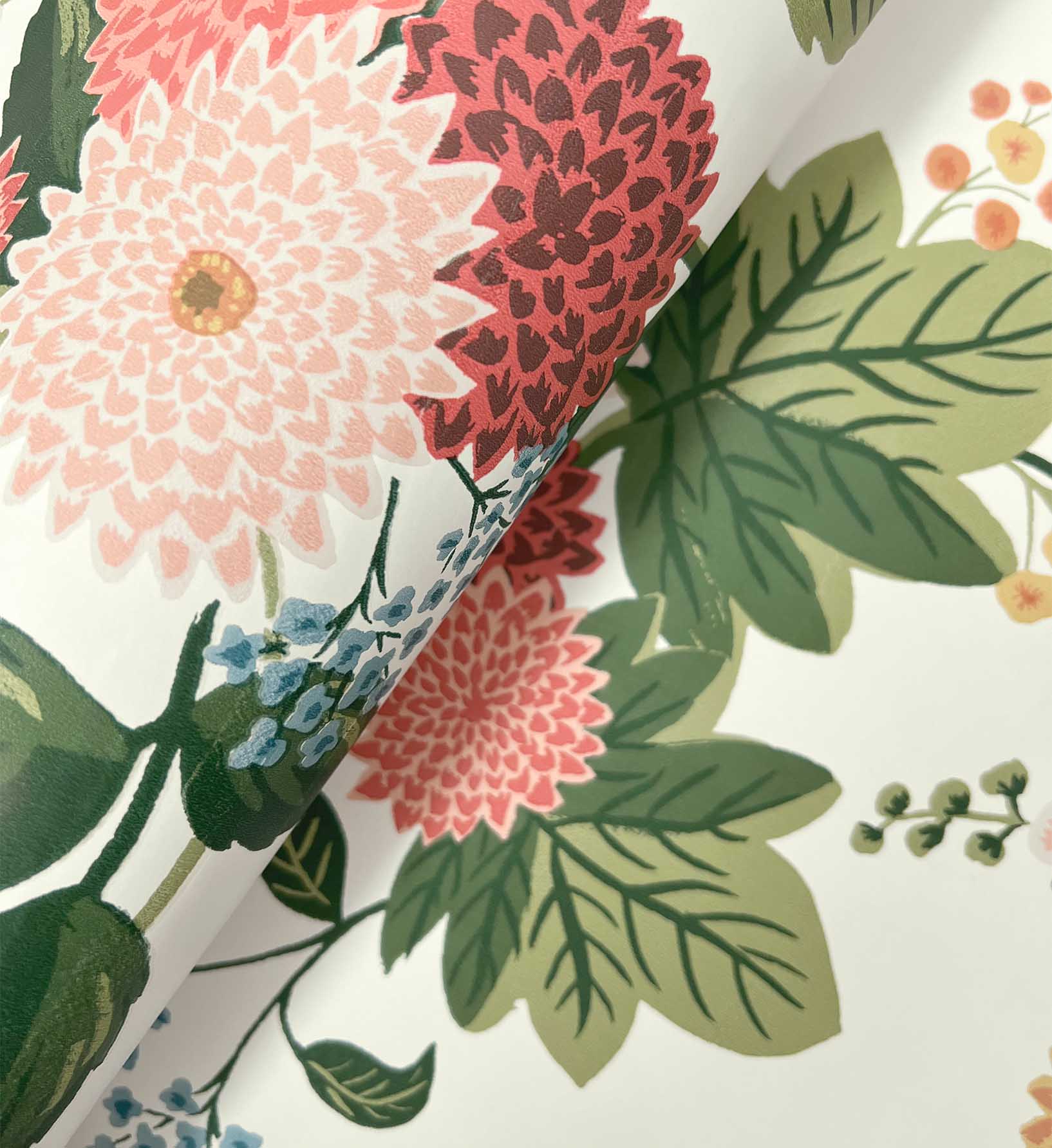 Dahlia Wallpaper - Cream