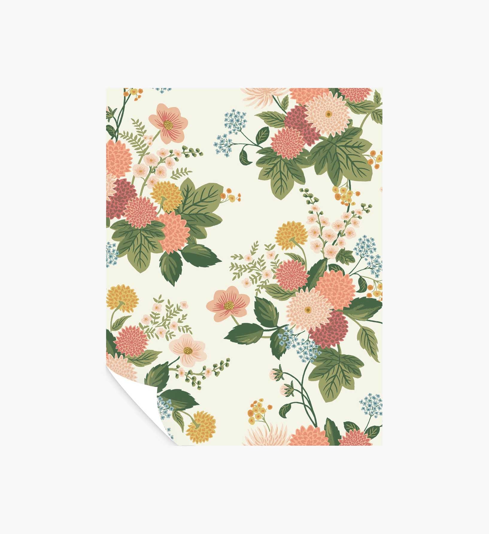 Dahlia Wallpaper Sample - Cream