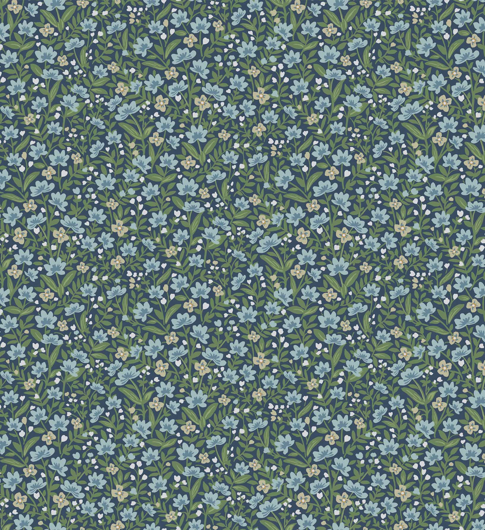 Sylvie Wallpaper - Navy
