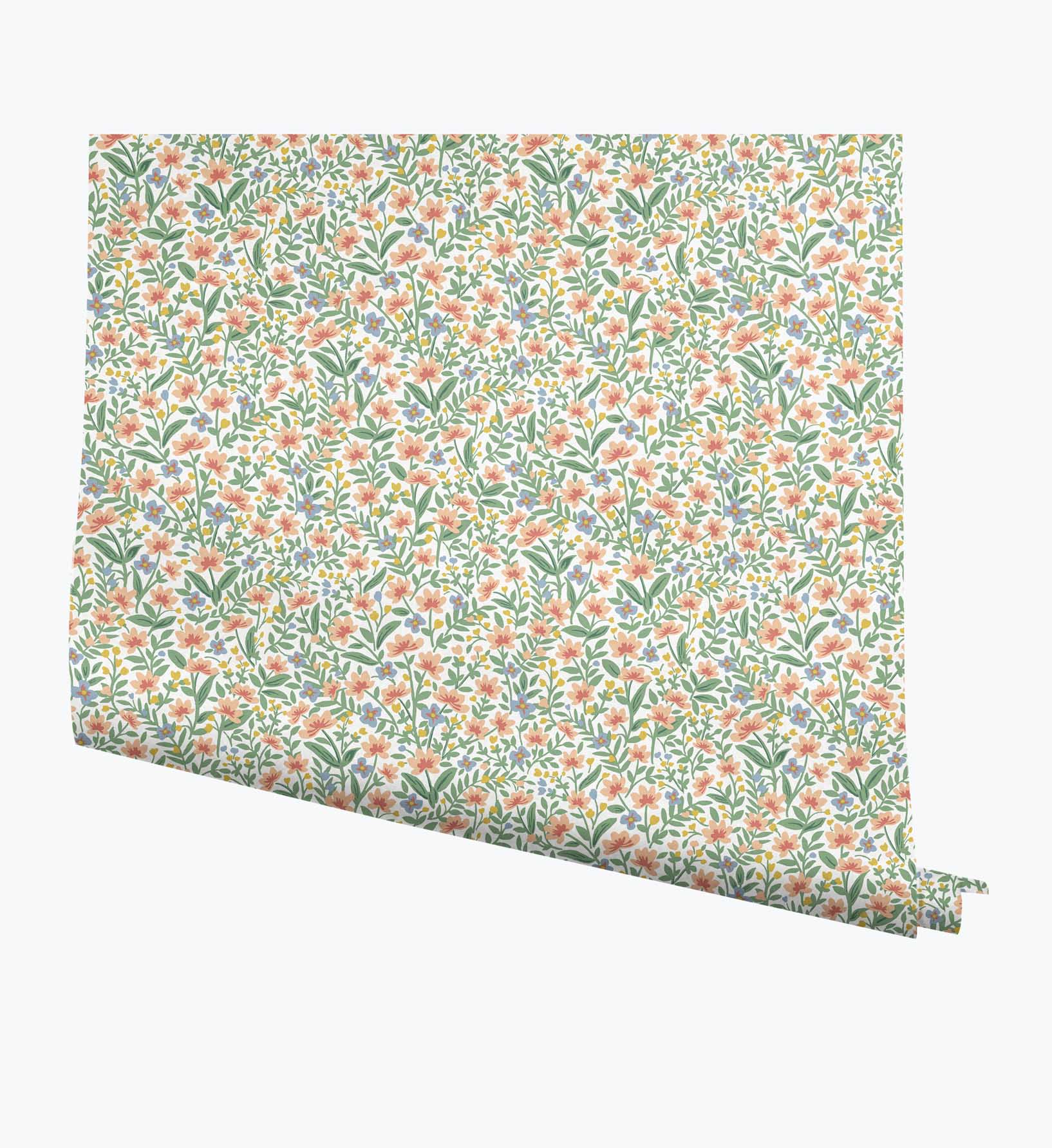Sylvie Wallpaper - Rose Multi