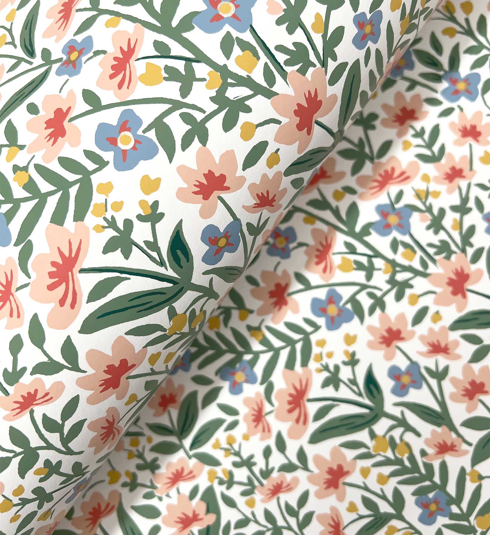 Sylvie Wallpaper - Rose Multi
