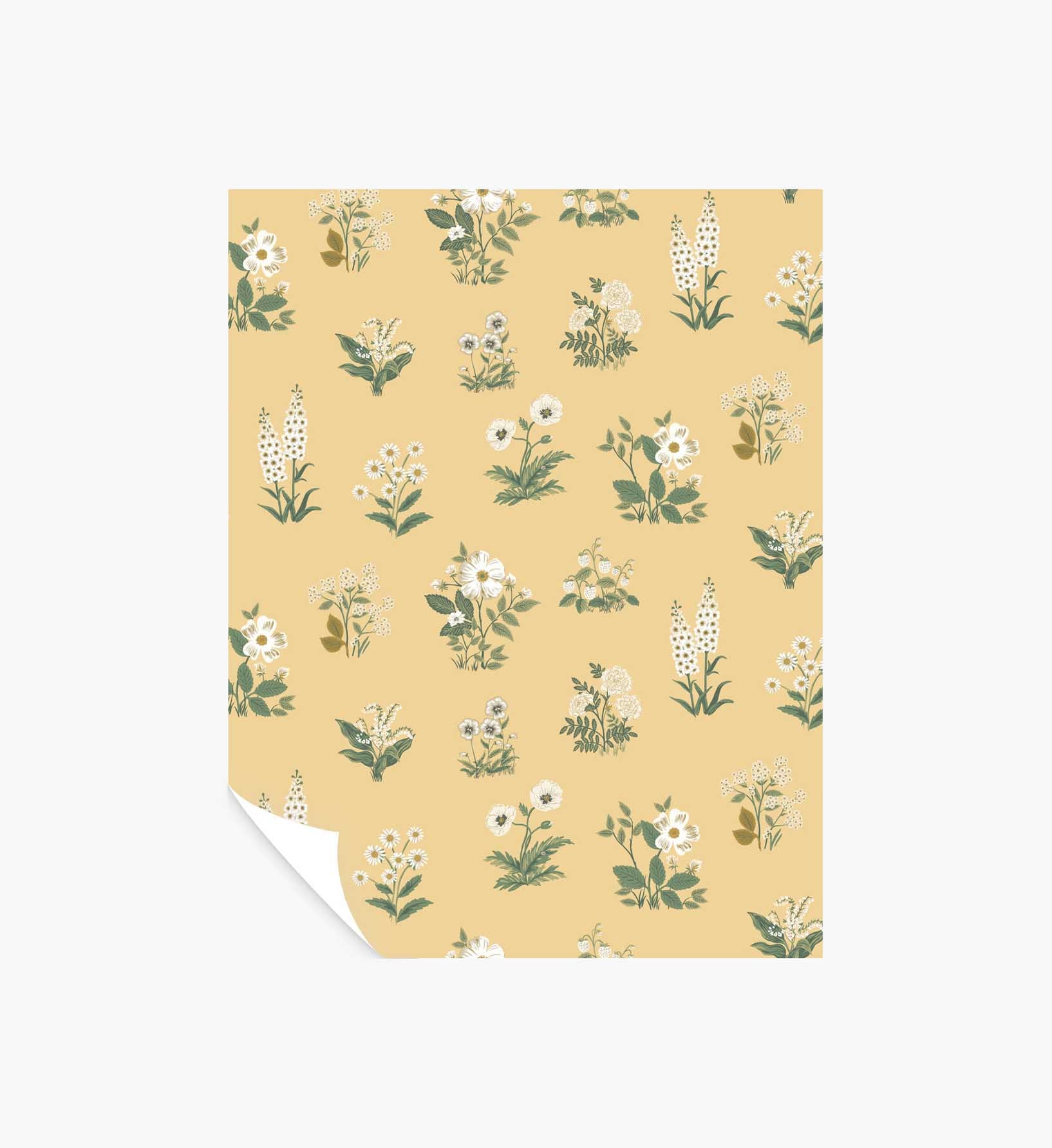 Botanical Wallpaper Sample - Gold