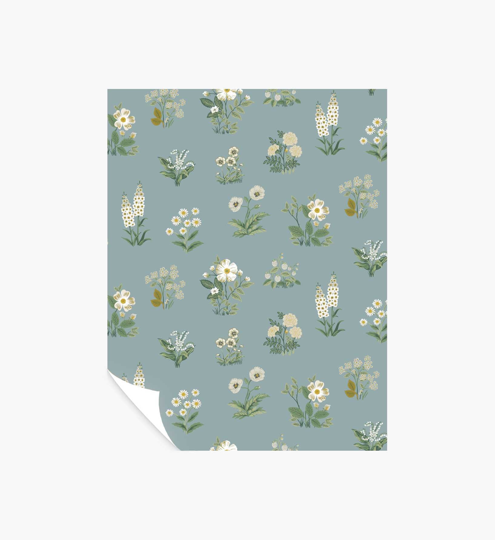 Botanical Wallpaper Sample - Slate