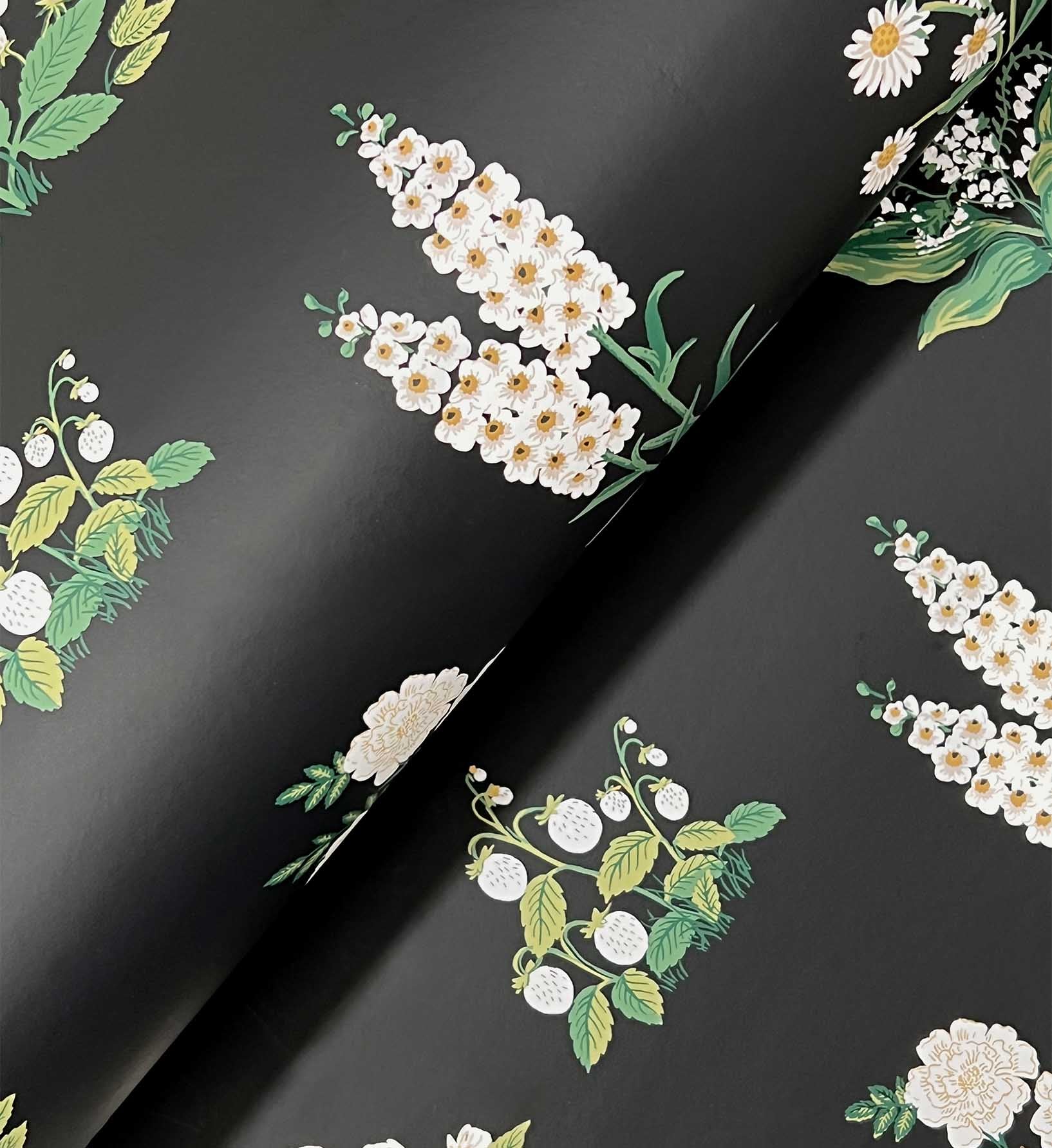 Botanical Wallpaper - Black