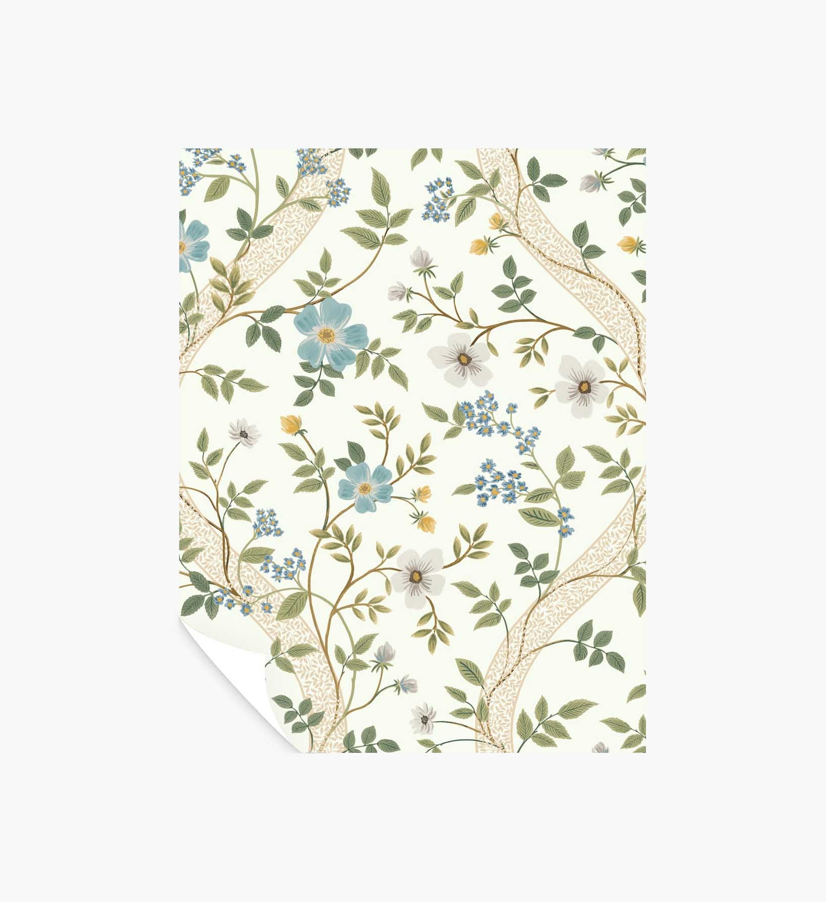 Waverly Wallpaper Sample - White