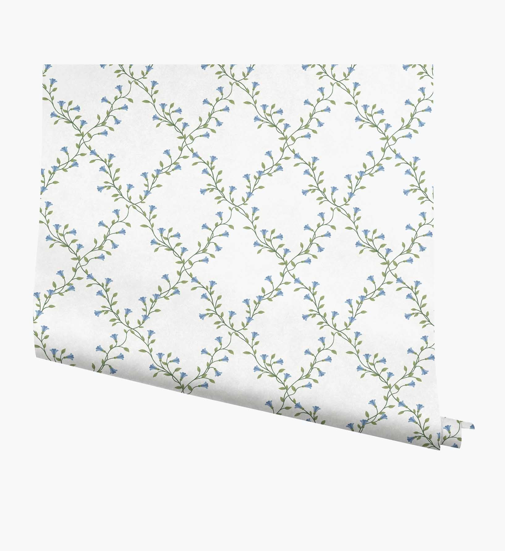 Bellflower Wallpaper - White