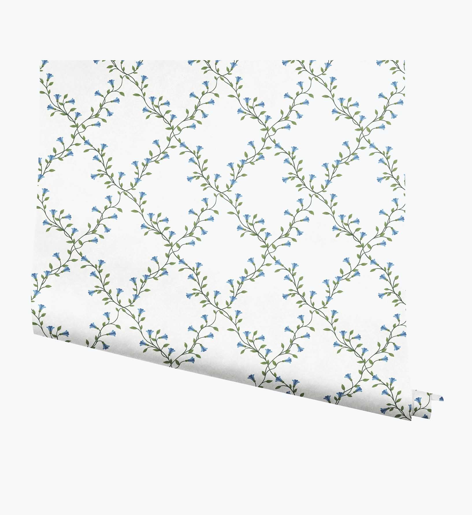 Bellflower Wallpaper - White