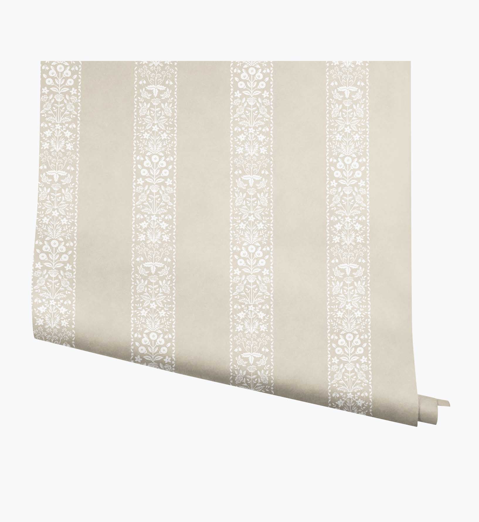 Estee Stripe Wallpaper - Linen